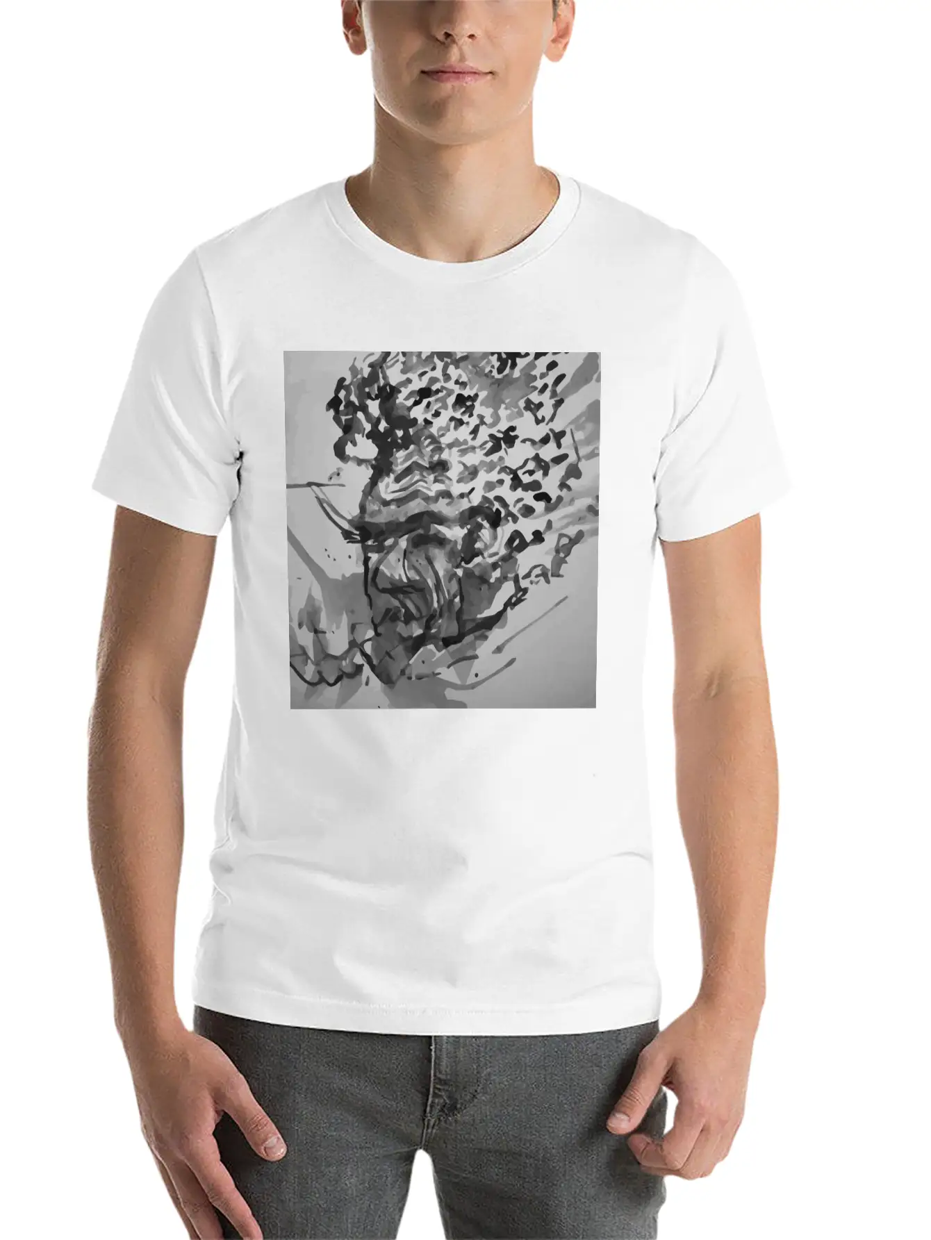 Abstract Essential Cotton Tee For Daily Outfits ¨C Unisex Style