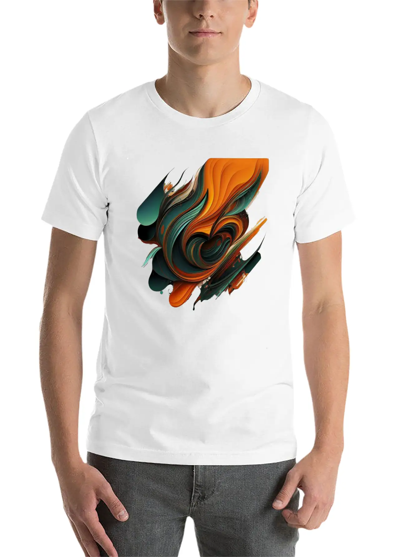 Abstract Shapes Brush 2 Unisex Casual T-Shirt ¨C Clean Design For Daily Comfort