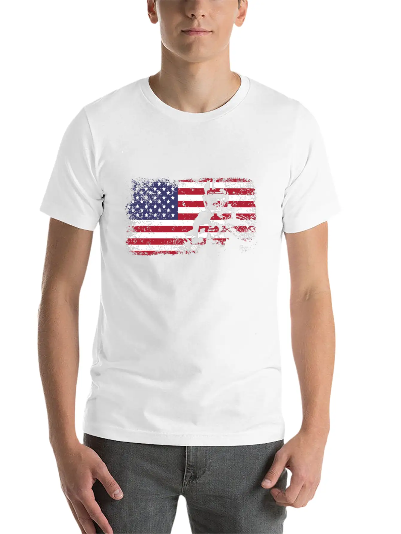 American Flag Football Basic Graphic T-Shirt ¨C Daily Comfort In Soft Cotton