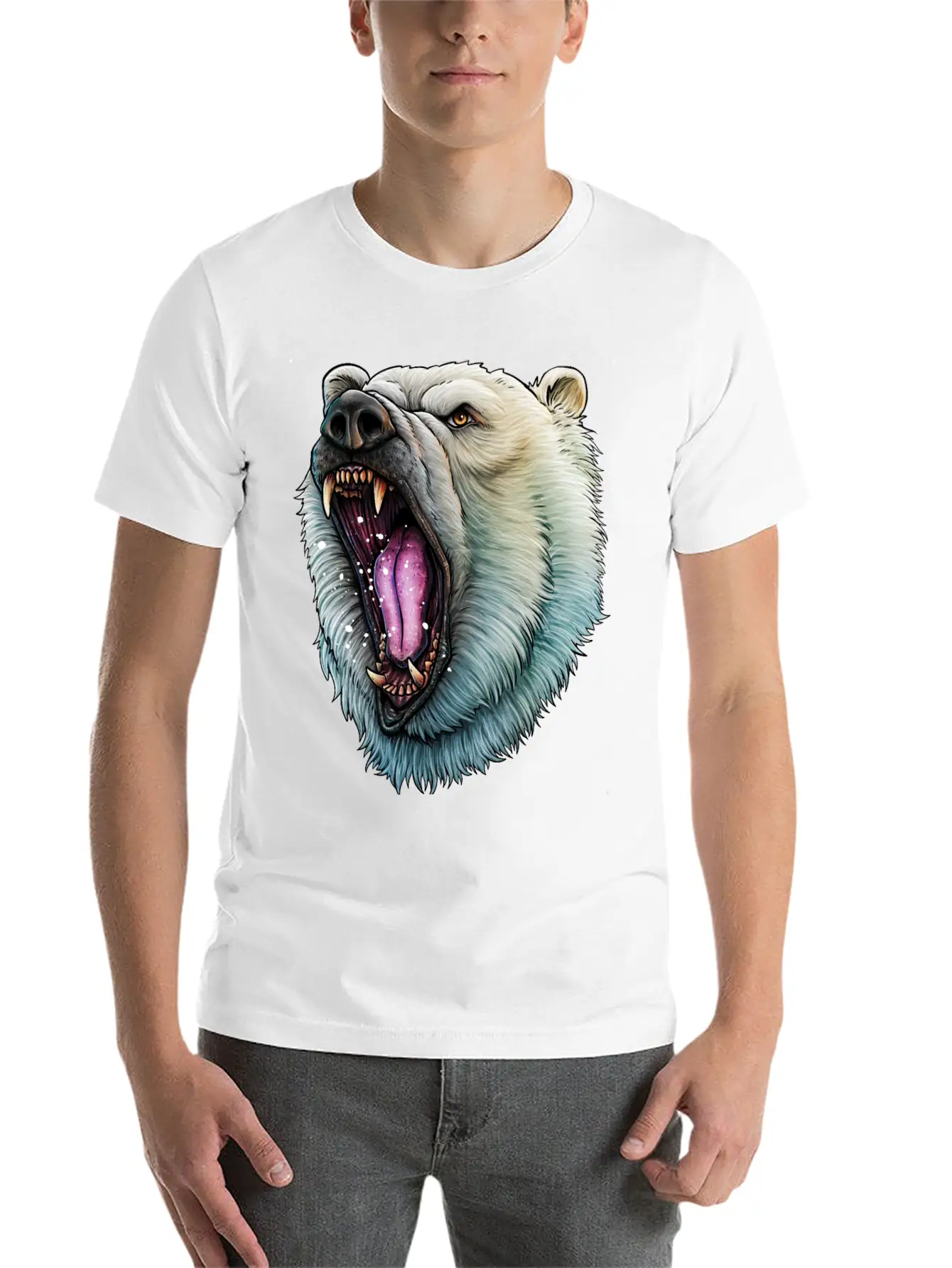 Angry Polar Bear Soft Cotton Short Sleeve Tee ¨C Unisex Wardrobe Staple