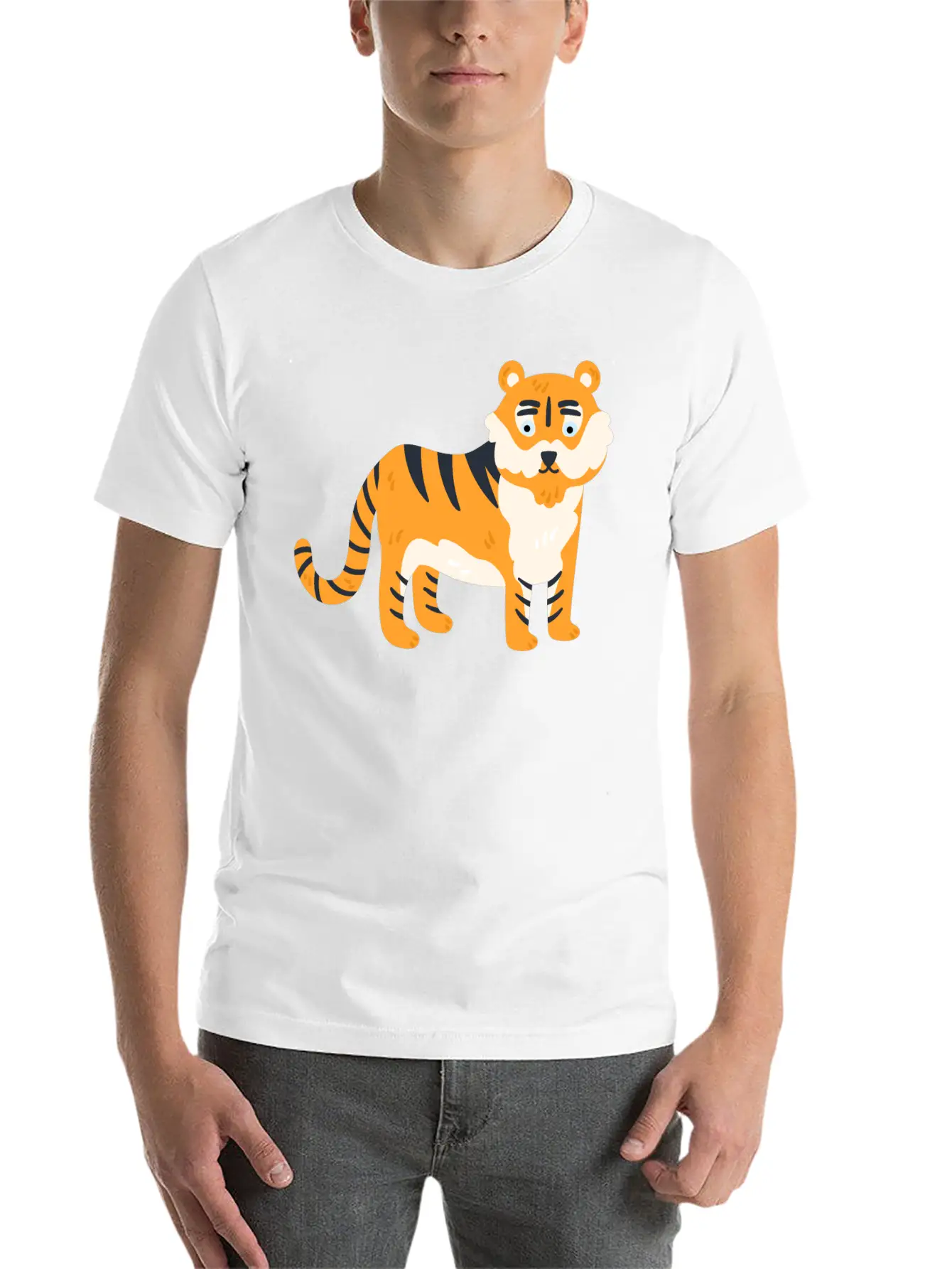Animal Lion Style Design Soft Cotton Short Sleeve Tee ¨C Unisex Wardrobe Staple