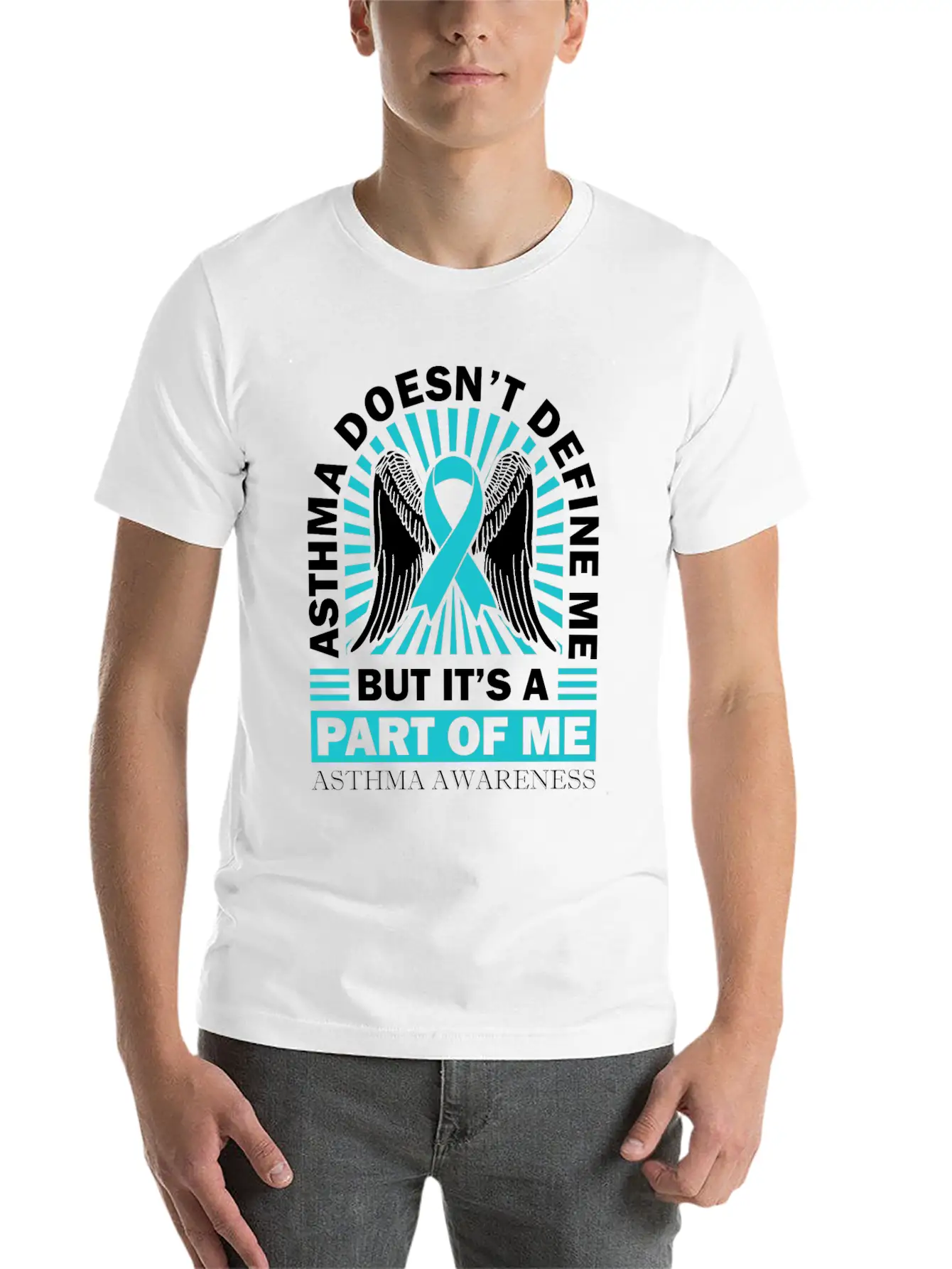 Asthmatic Warrior Asthma Doesn't Define Me Asthma Basic Graphic T-Shirt ¨C Daily Comfort In Soft Cotton
