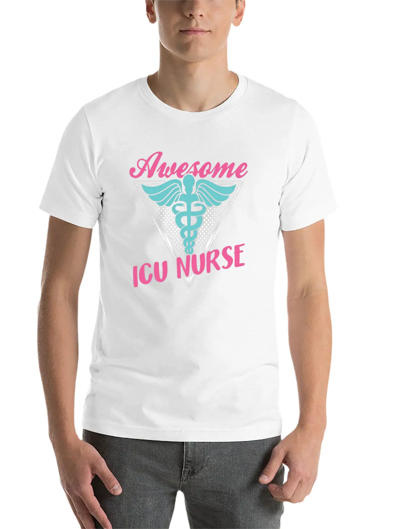 Awesome Icu Nurse Nursing Hospital ICE Essential Cotton Tee For Daily Outfits ¨C Unisex Style