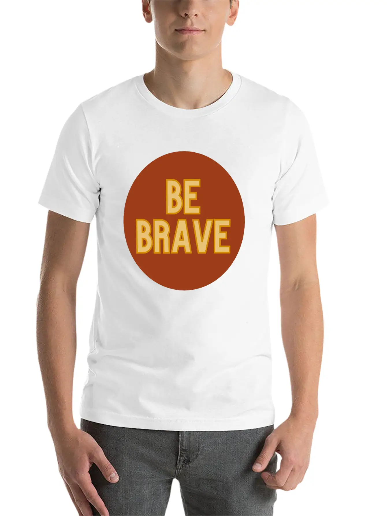 Be Brave Essential Cotton Tee For Daily Outfits ¨C Unisex Style