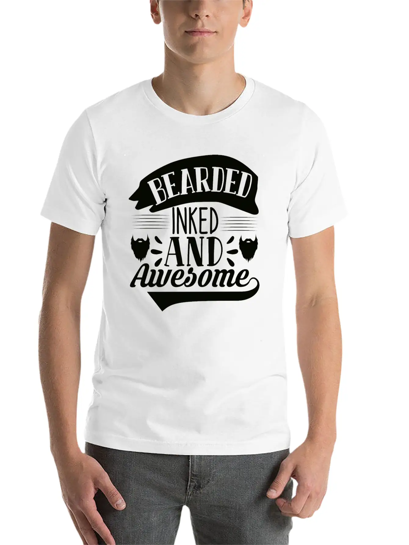 Bearded Inked And Awesome Soft Cotton Short Sleeve Tee ¨C Unisex Wardrobe Staple