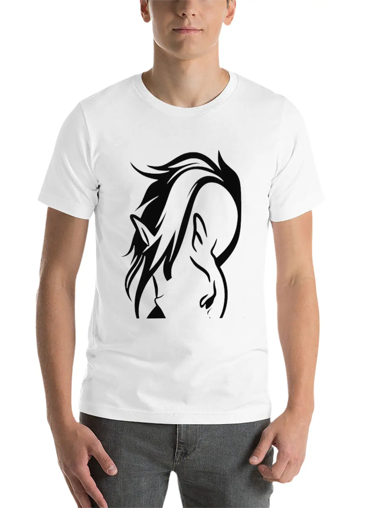 Beautiful Horse Essential Cotton Tee For Daily Outfits ¨C Unisex Style