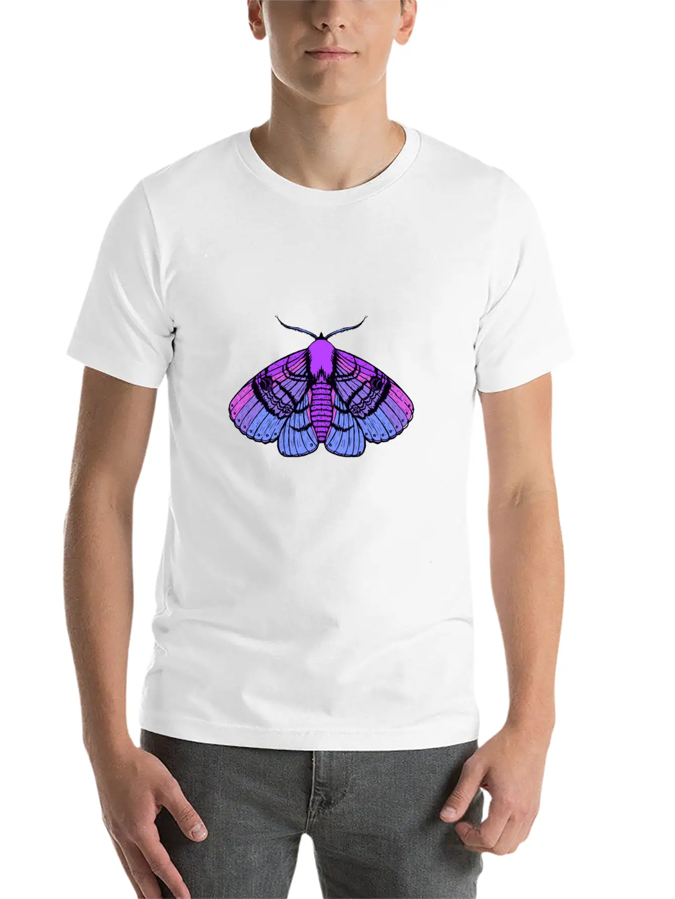 Blue Moth Basic Graphic T-Shirt ¨C Daily Comfort In Soft Cotton
