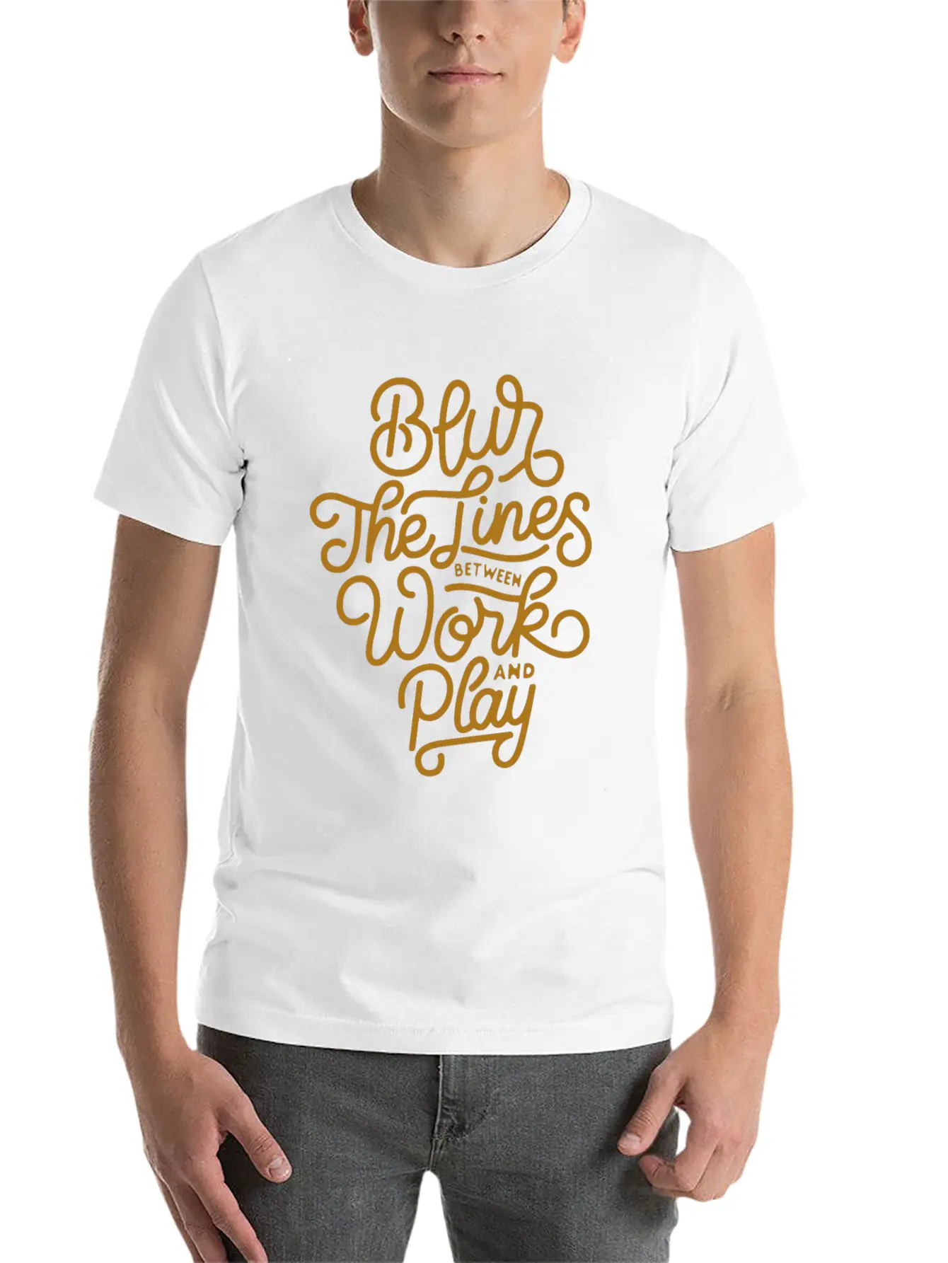 Blur The Lines Between Work And Play Soft Cotton Short Sleeve Tee ¨C Unisex Wardrobe Staple