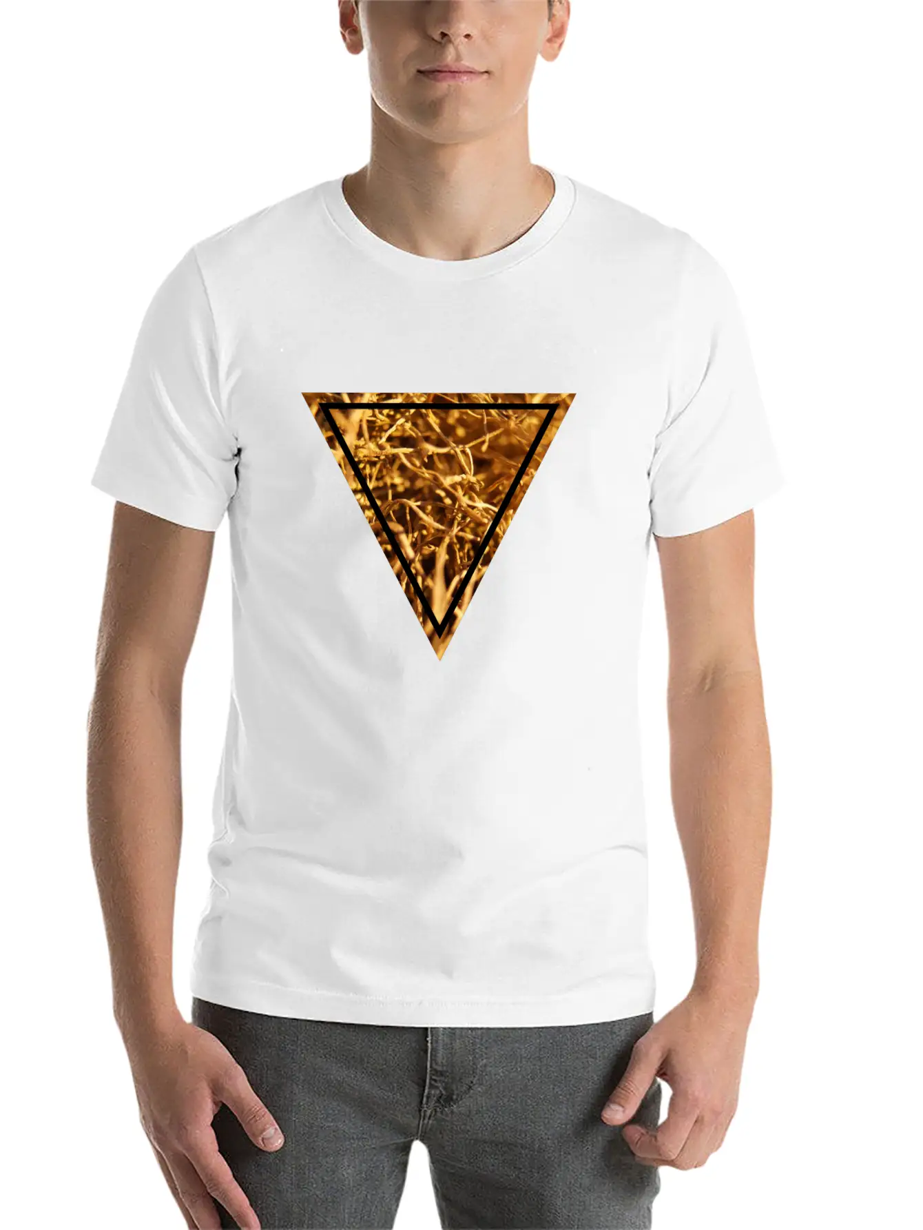 Branches Streetwear Triangle Art Artist Style Essential Cotton Tee For Daily Outfits ¨C Unisex Style
