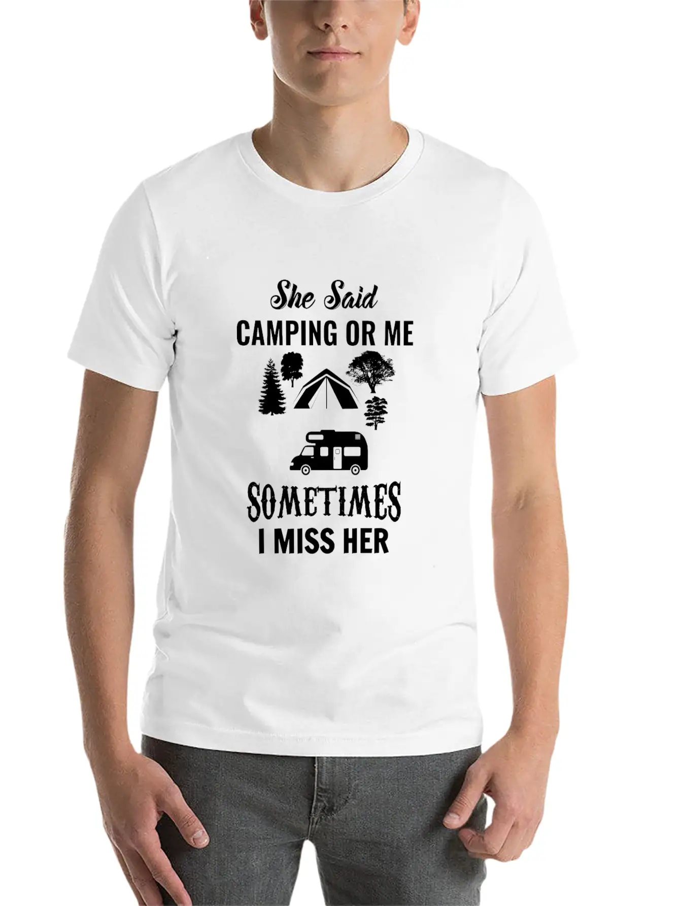 Camping Essential Cotton Tee For Daily Outfits ¨C Unisex Style
