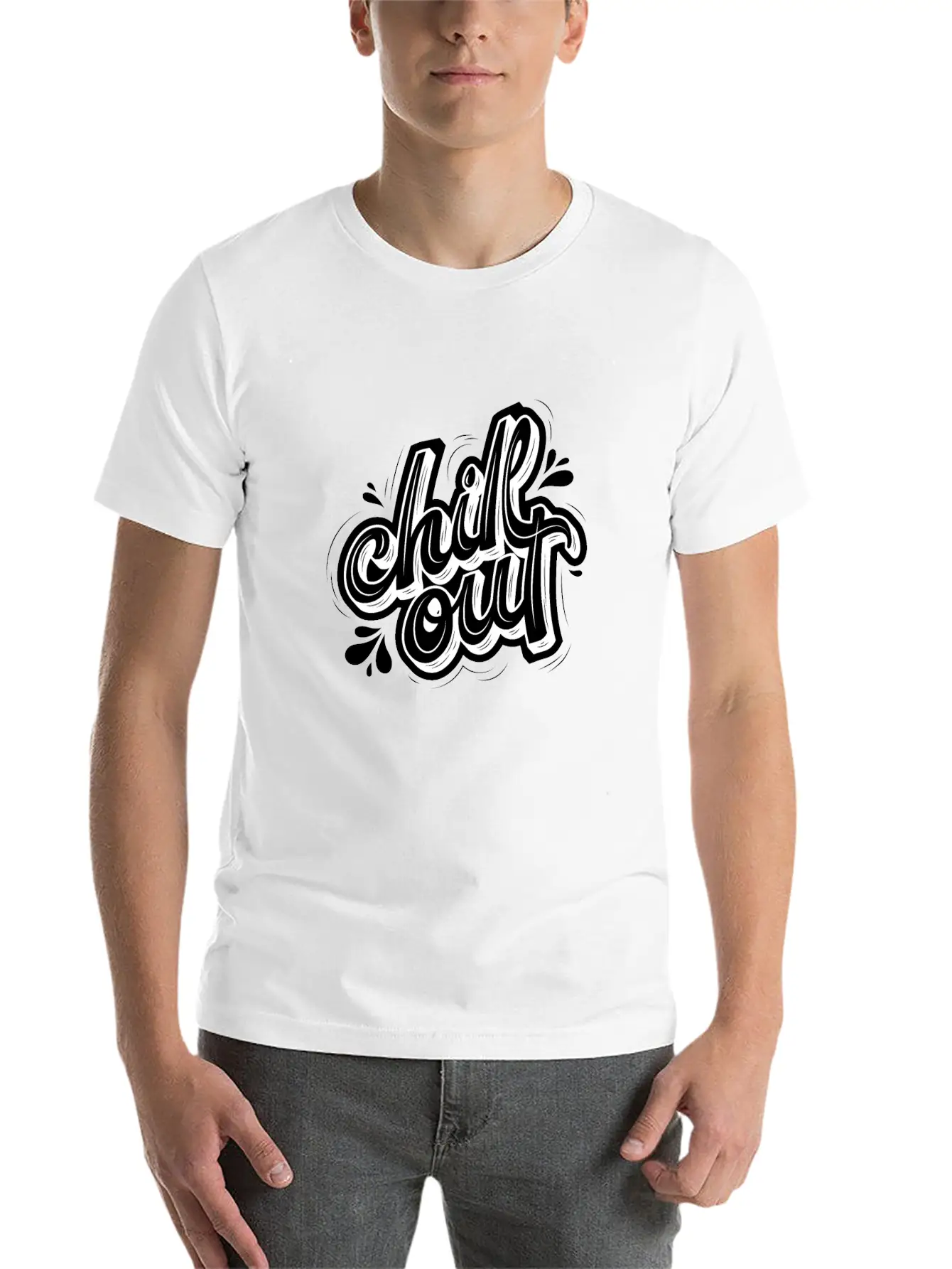 Chill Out Basic Graphic T-Shirt ¨C Daily Comfort In Soft Cotton