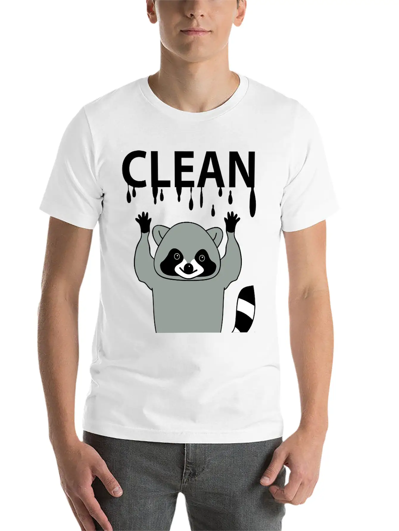 Clean Raccoon Soft Cotton Short Sleeve Tee ¨C Unisex Wardrobe Staple