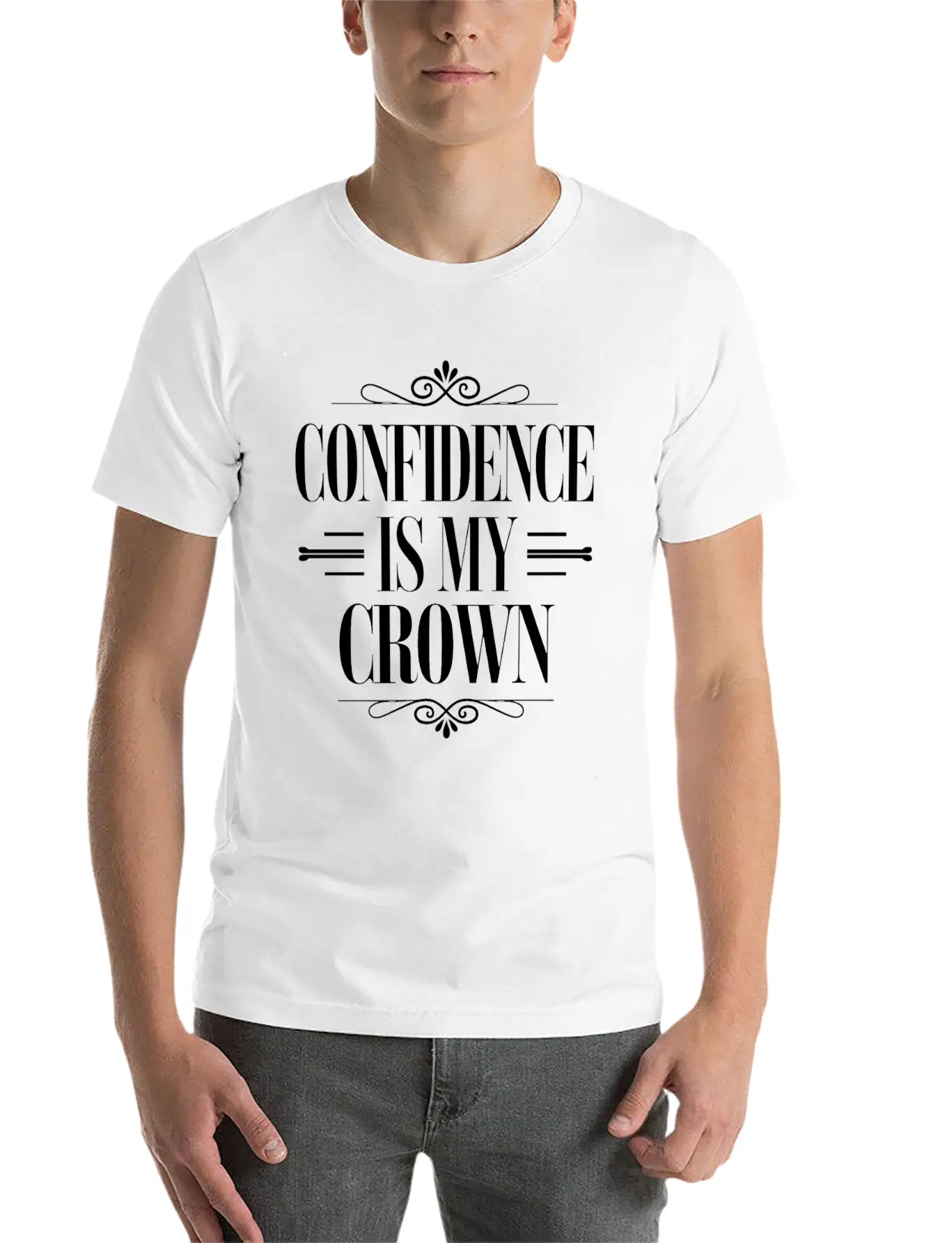 Confidence Is My Crown Leo Character Zodiac Soft Cotton Short Sleeve Tee ¨C Unisex Wardrobe Staple