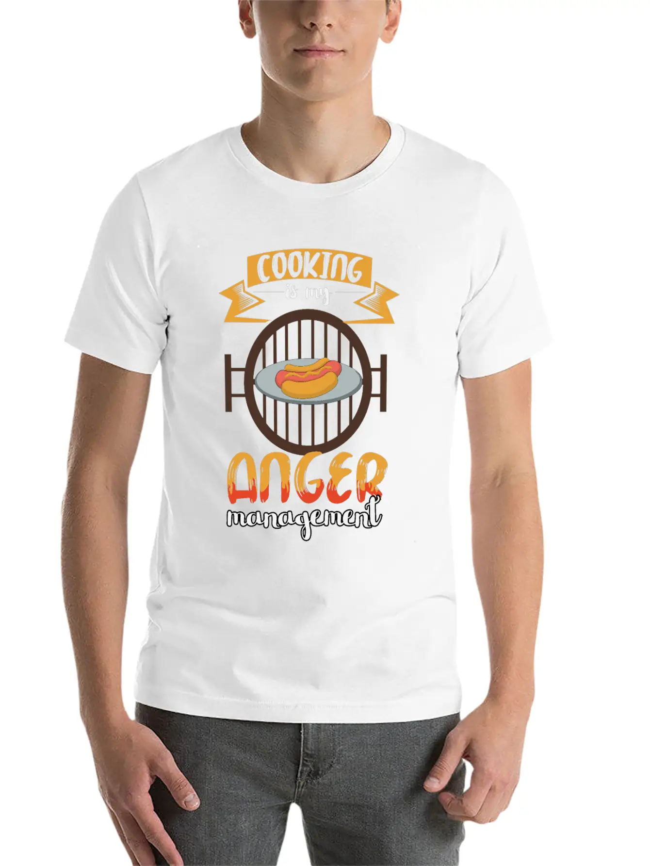 Cooking Is My Anger Management Chef Essential Cotton Tee For Daily Outfits ¨C Unisex Style