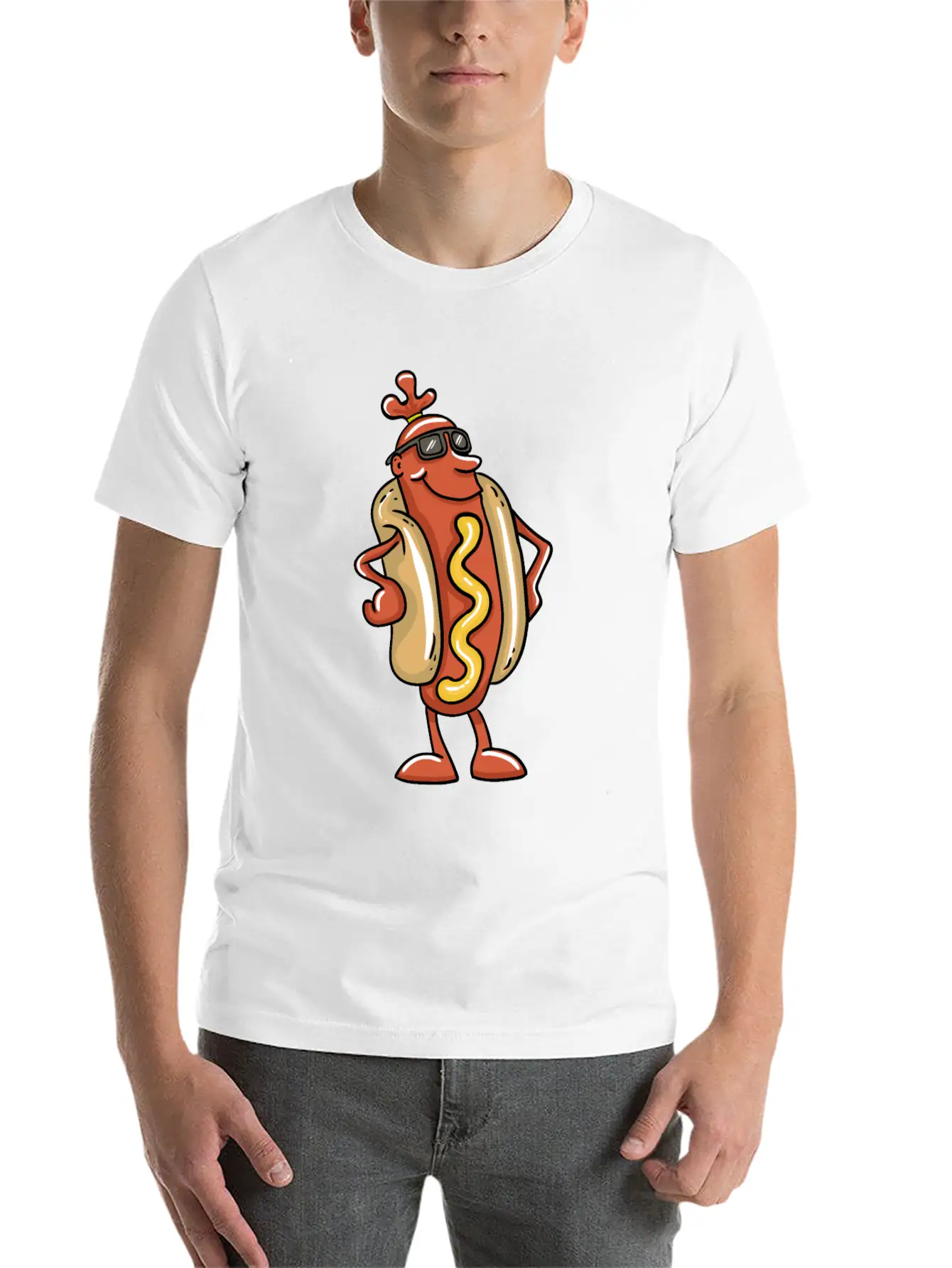 Cool Hot Dog Basic Graphic T-Shirt ¨C Daily Comfort In Soft Cotton