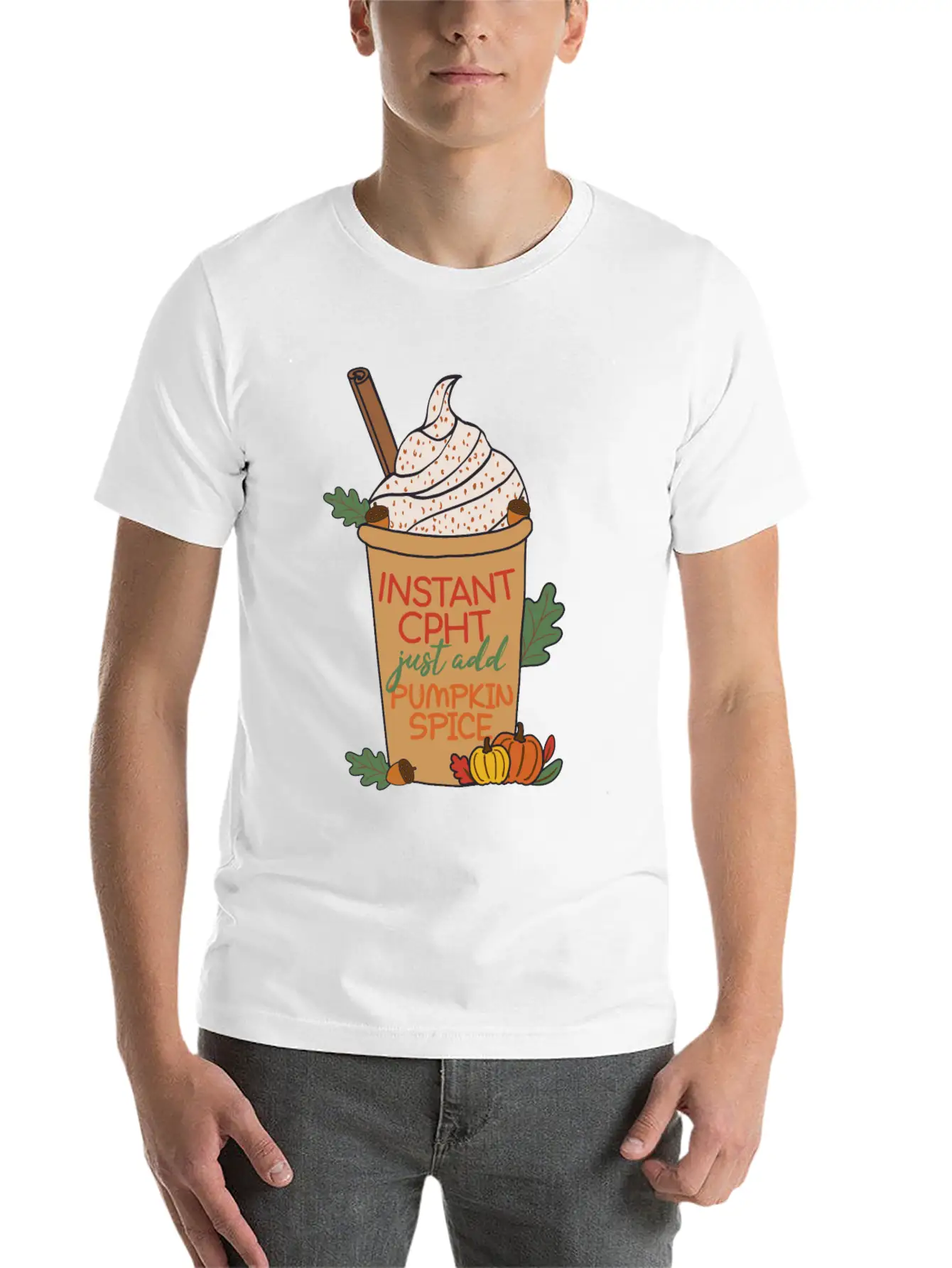 CPHT Pumpkin Spice | Pharmacy Basic Graphic T-Shirt ¨C Daily Comfort In Soft Cotton