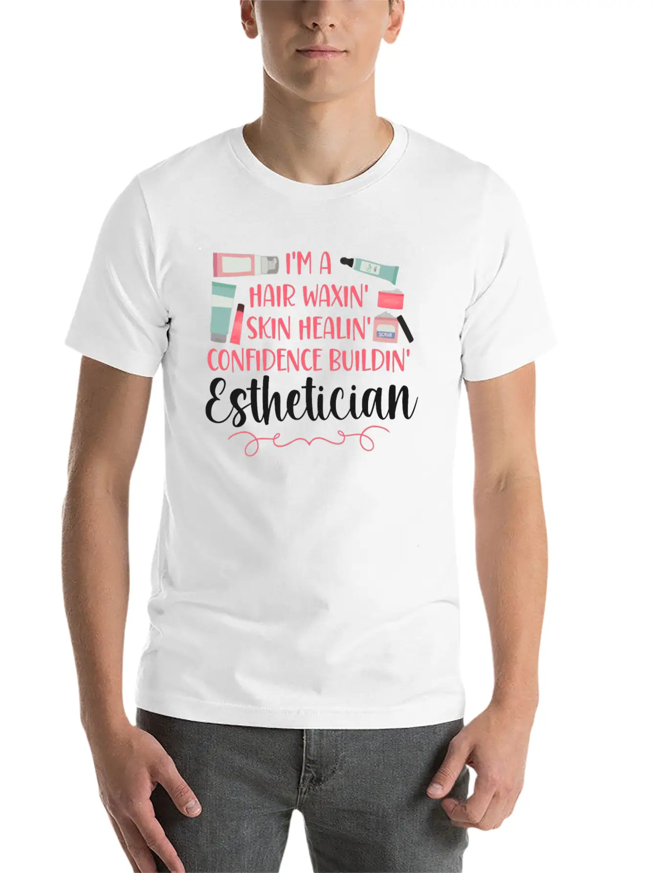 Cute Licensed Esthetician Skincare Soft Cotton Short Sleeve Tee ¨C Unisex Wardrobe Staple