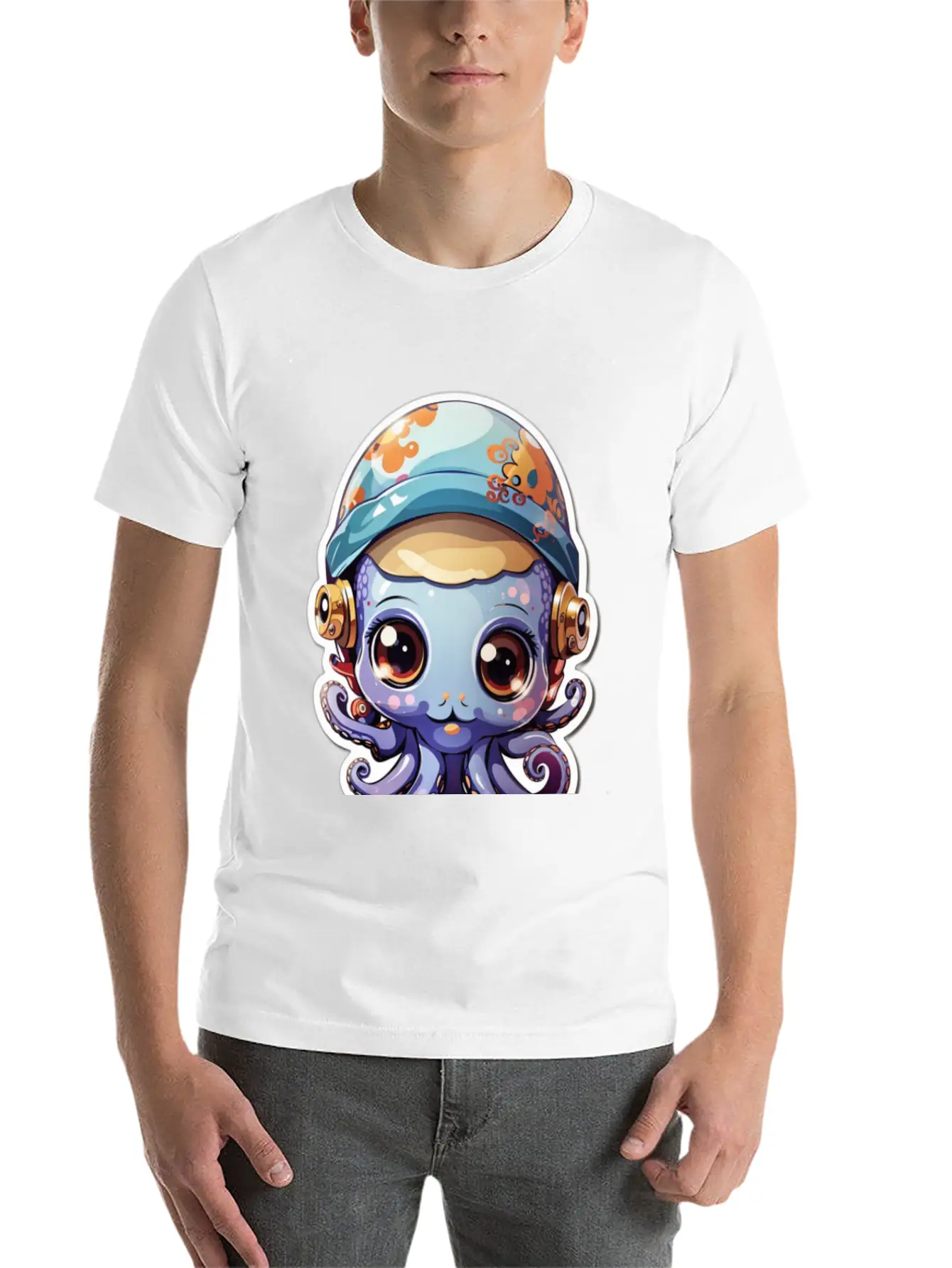 Cute Octopus Essential Cotton Tee For Daily Outfits ¨C Unisex Style