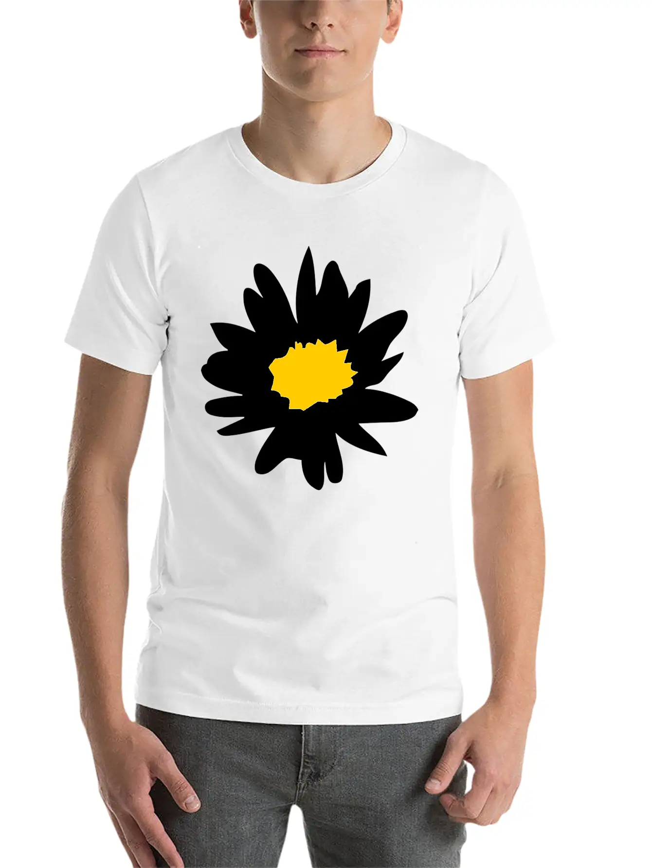 Daisy Flower - White Flower Basic Graphic T-Shirt ¨C Daily Comfort In Soft Cotton