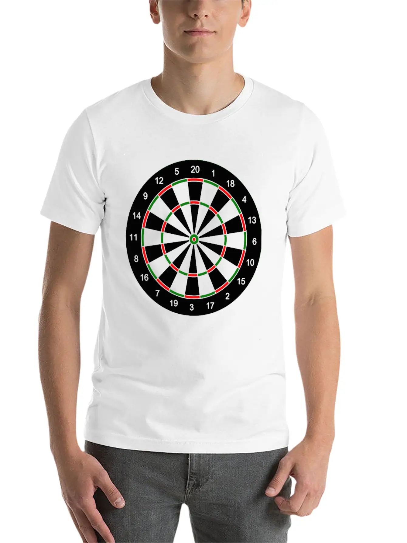 Dart Board Target Score Funny Essential Cotton Tee For Daily Outfits ¨C Unisex Style