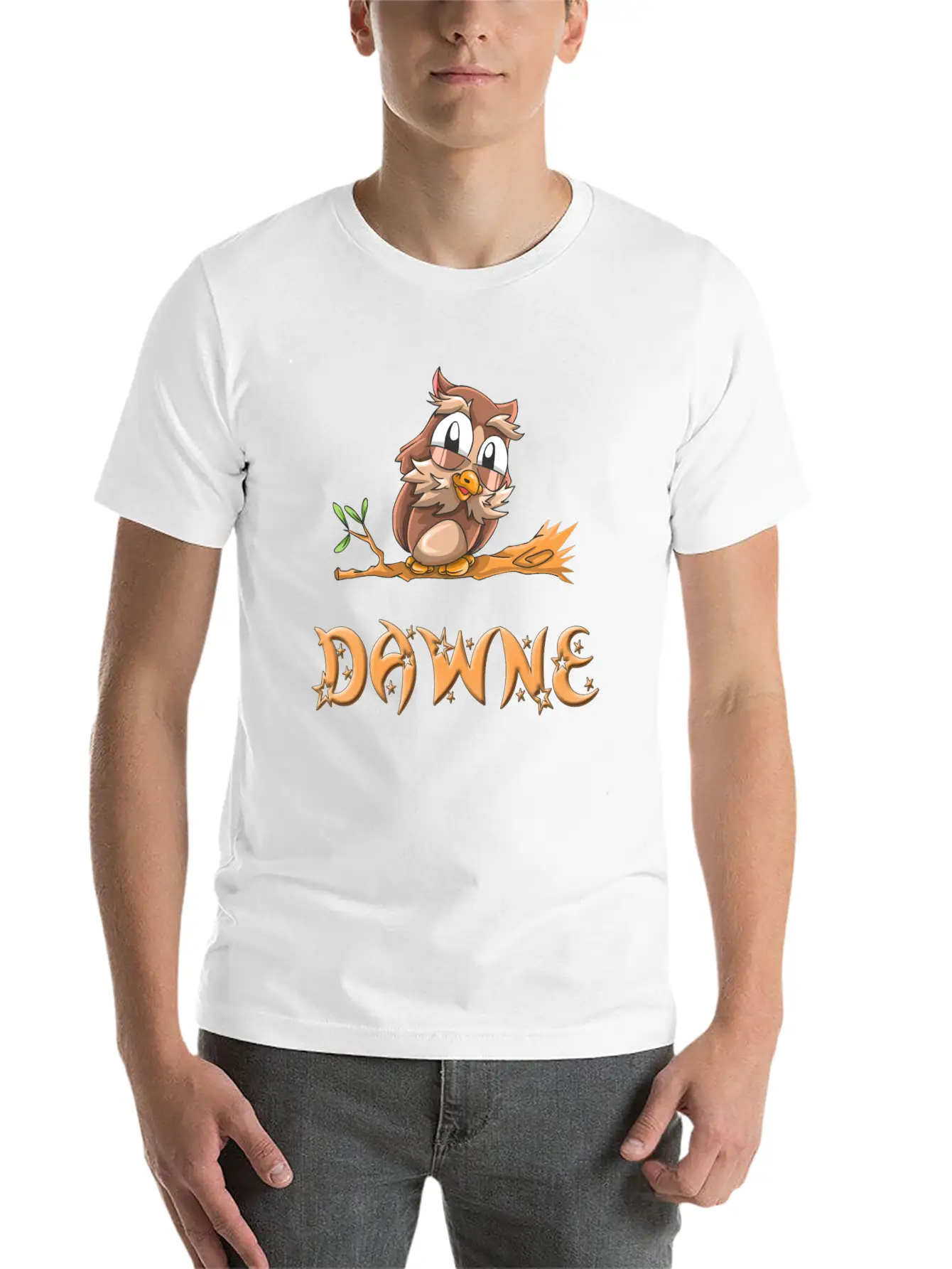 Dawne Owl Essential Cotton Tee For Daily Outfits ¨C Unisex Style