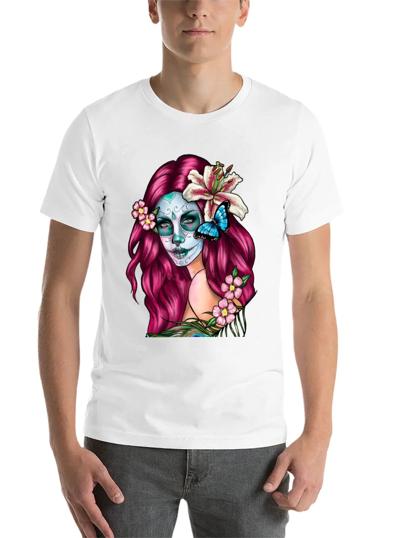 Day Dead Goth Essential Cotton Tee For Daily Outfits ¨C Unisex Style