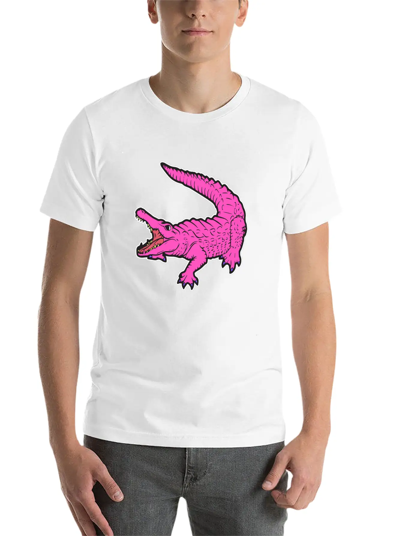 Dinosaur Crocodile Comet Reptile Trex Comet Gift Soft Cotton Short Sleeve Tee ¨C Unisex Wardrobe Staple