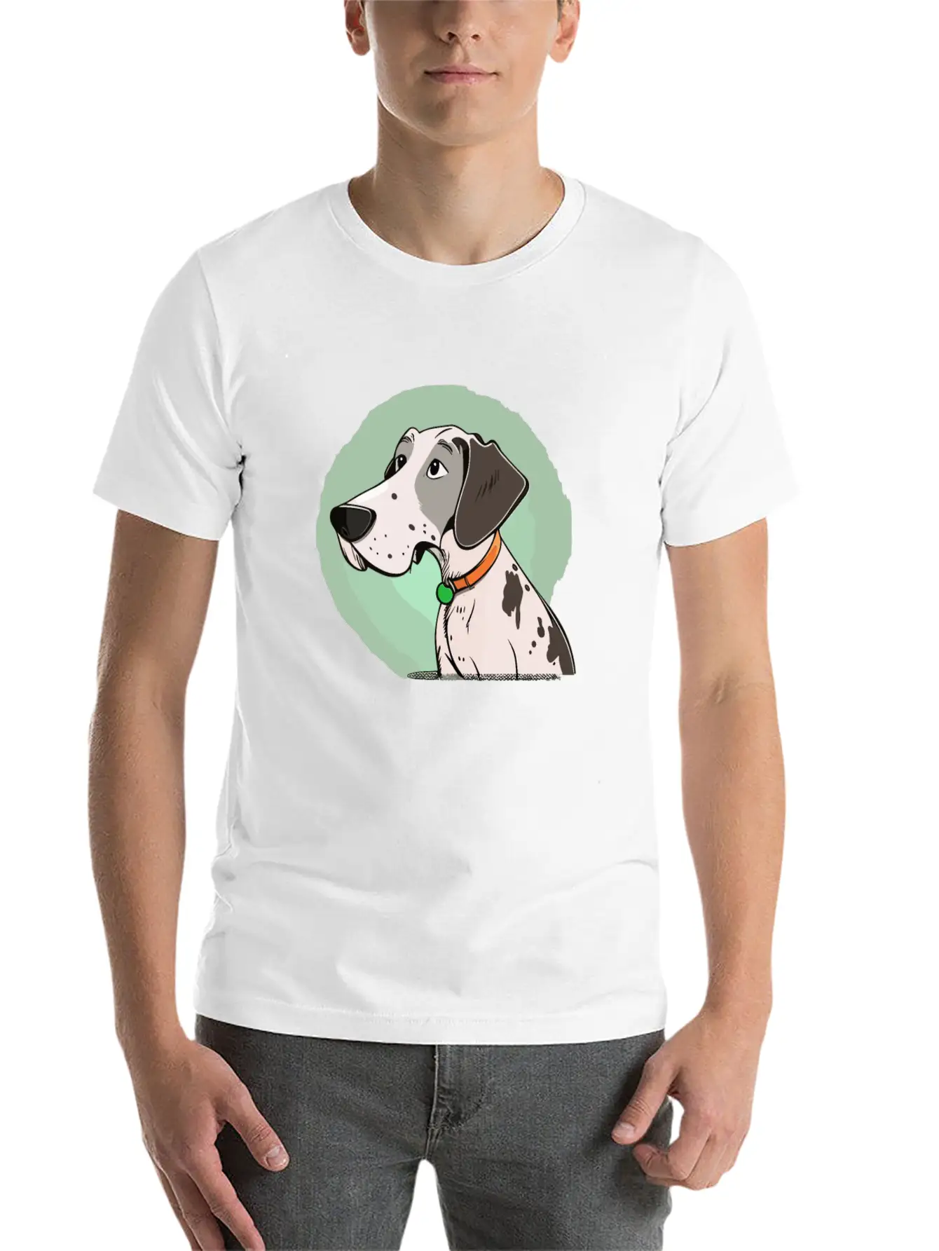 Dog Cartoon Style Unisex Casual T-Shirt ¨C Clean Design For Daily Comfort