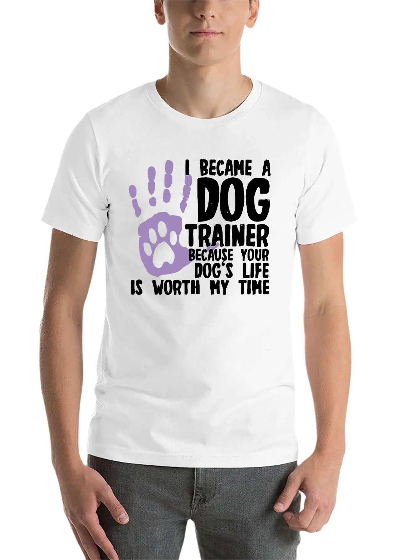 Dog Trainer Basic Graphic T-Shirt ¨C Daily Comfort In Soft Cotton
