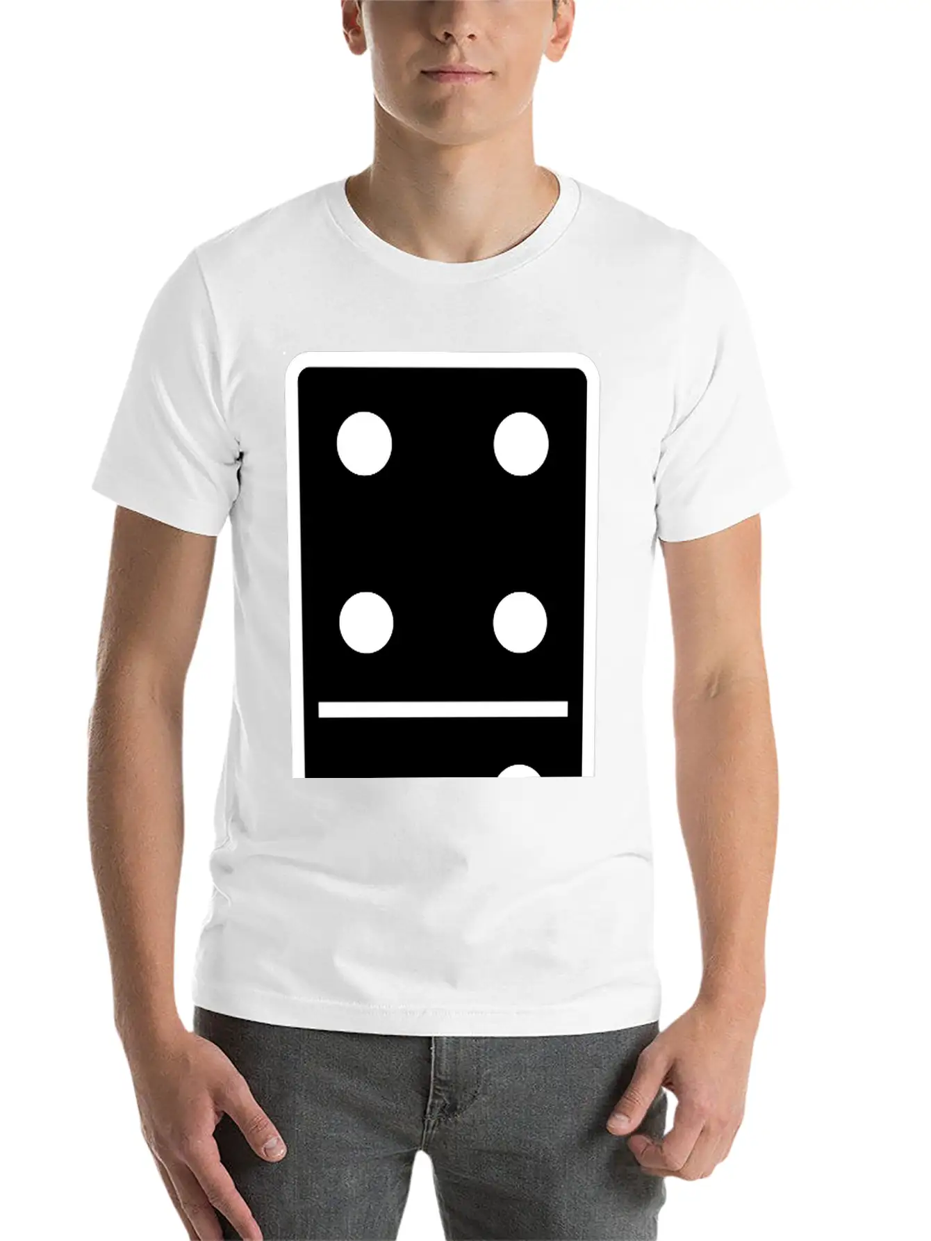 DOMINO STONE 4:3 - VARIABLE COLOR - VECTOR DESIGN! Soft Cotton Short Sleeve Tee ¨C Unisex Wardrobe Staple