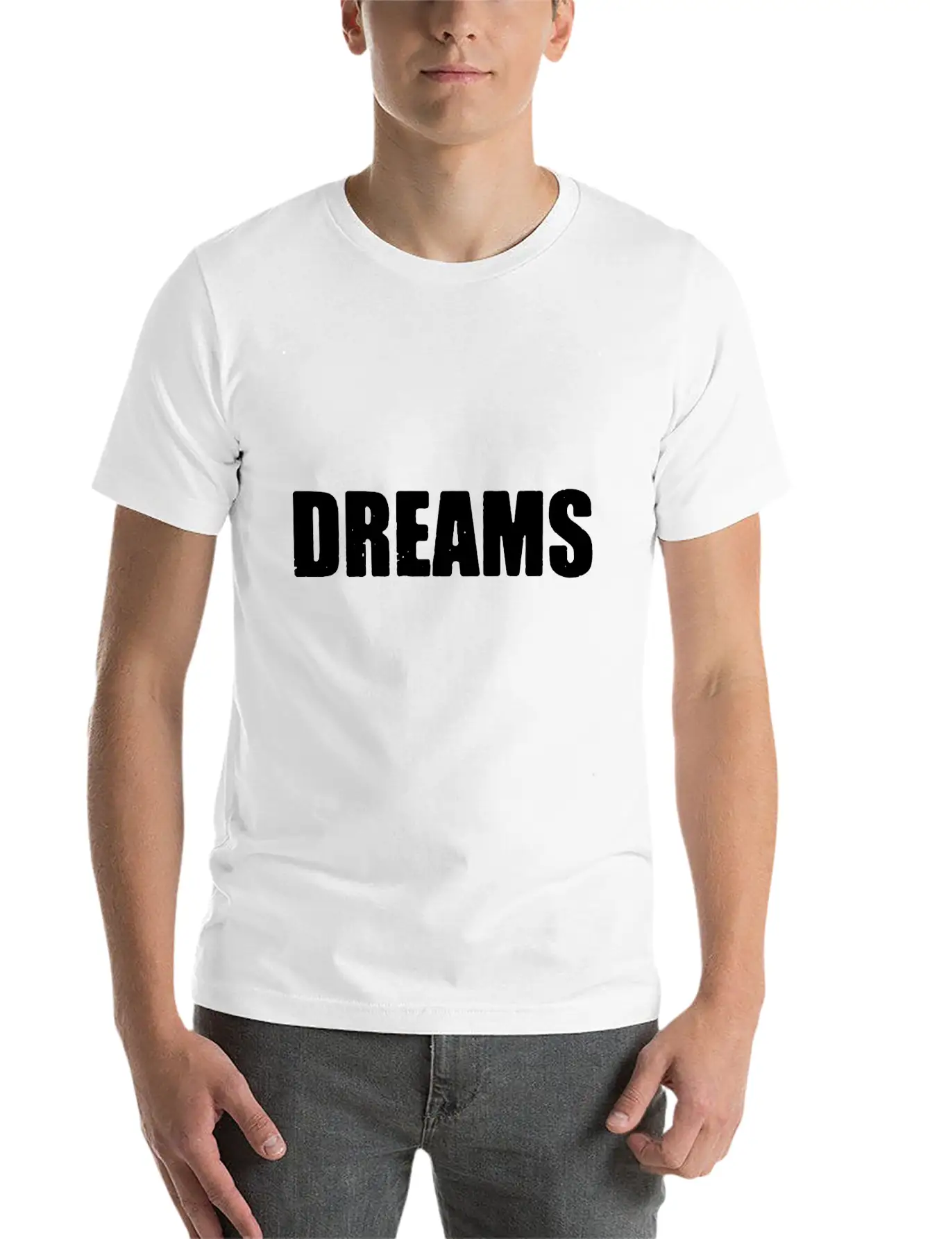 Dreams Letter Only Basic Graphic T-Shirt ¨C Daily Comfort In Soft Cotton