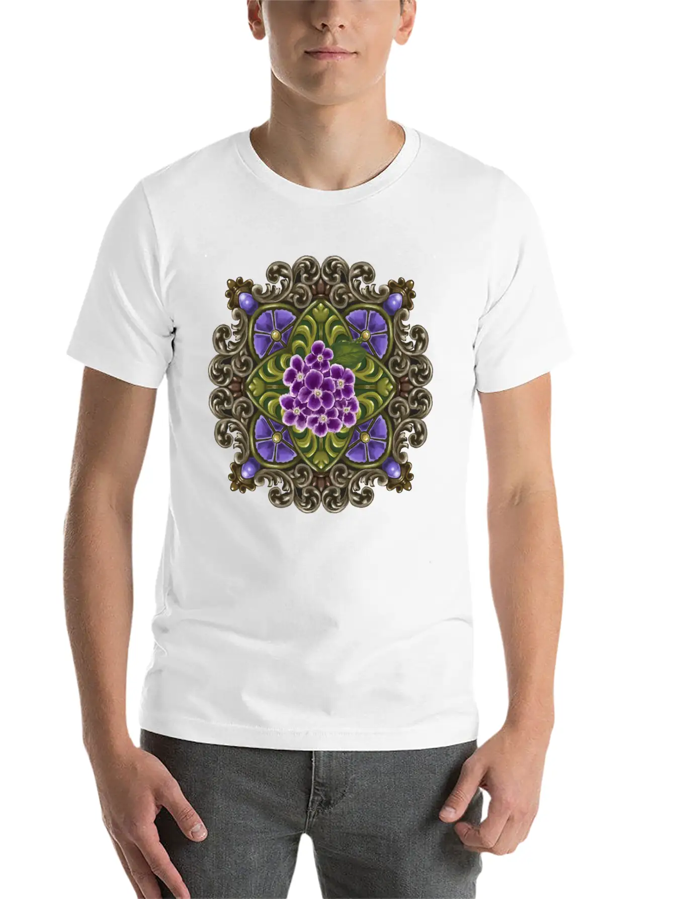 Duranta Erecta Mandala Basic Graphic T-Shirt ¨C Daily Comfort In Soft Cotton