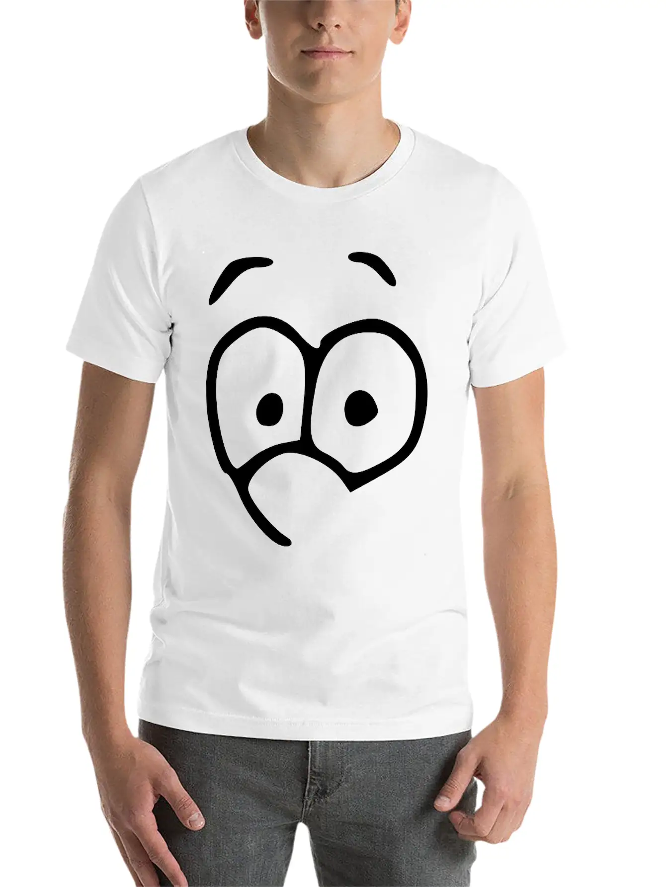 Emojis Sketch Happy Essential Cotton Tee For Daily Outfits ¨C Unisex Style