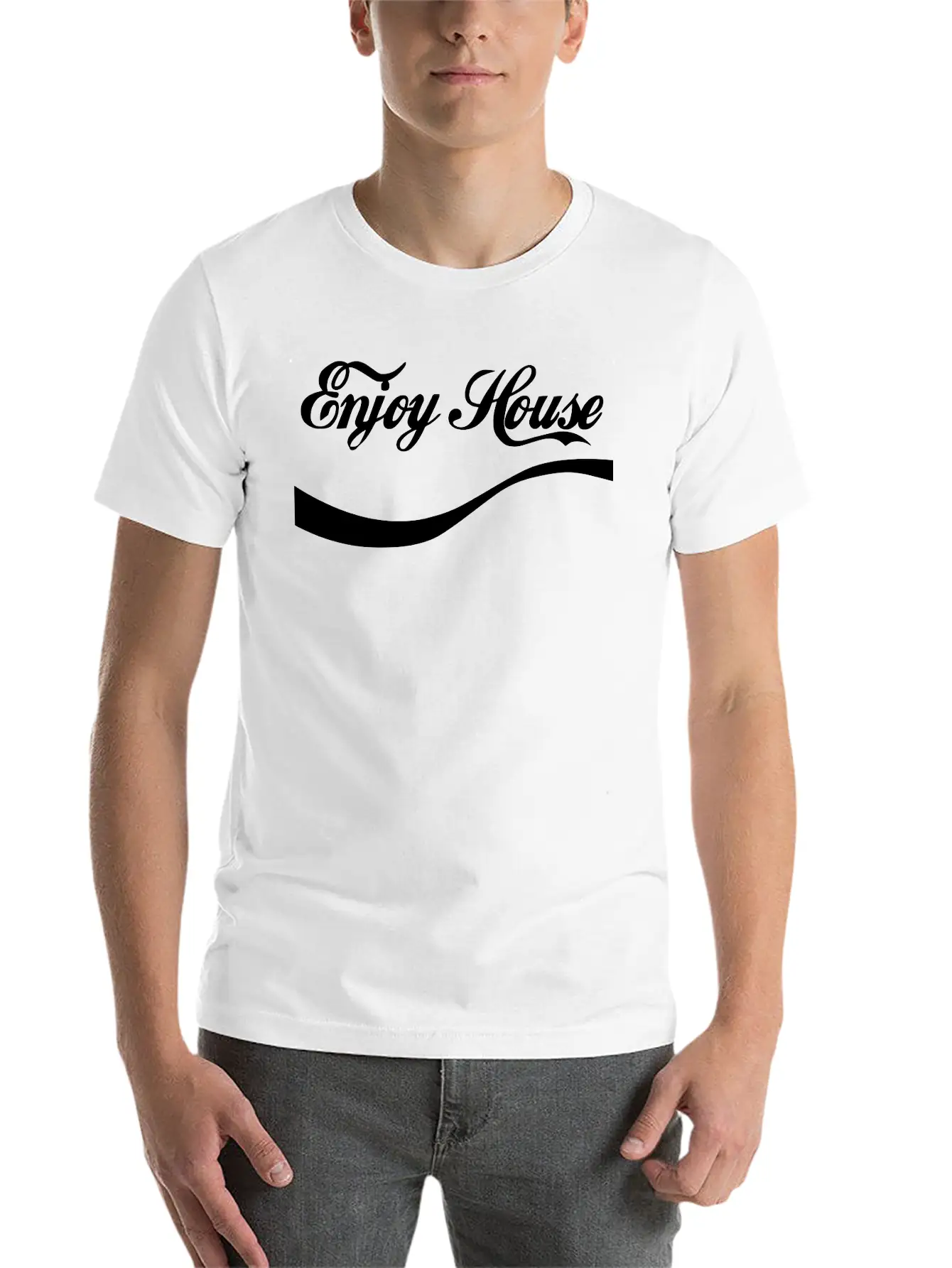 Enjoy House Music Essential Cotton Tee For Daily Outfits ¨C Unisex Style