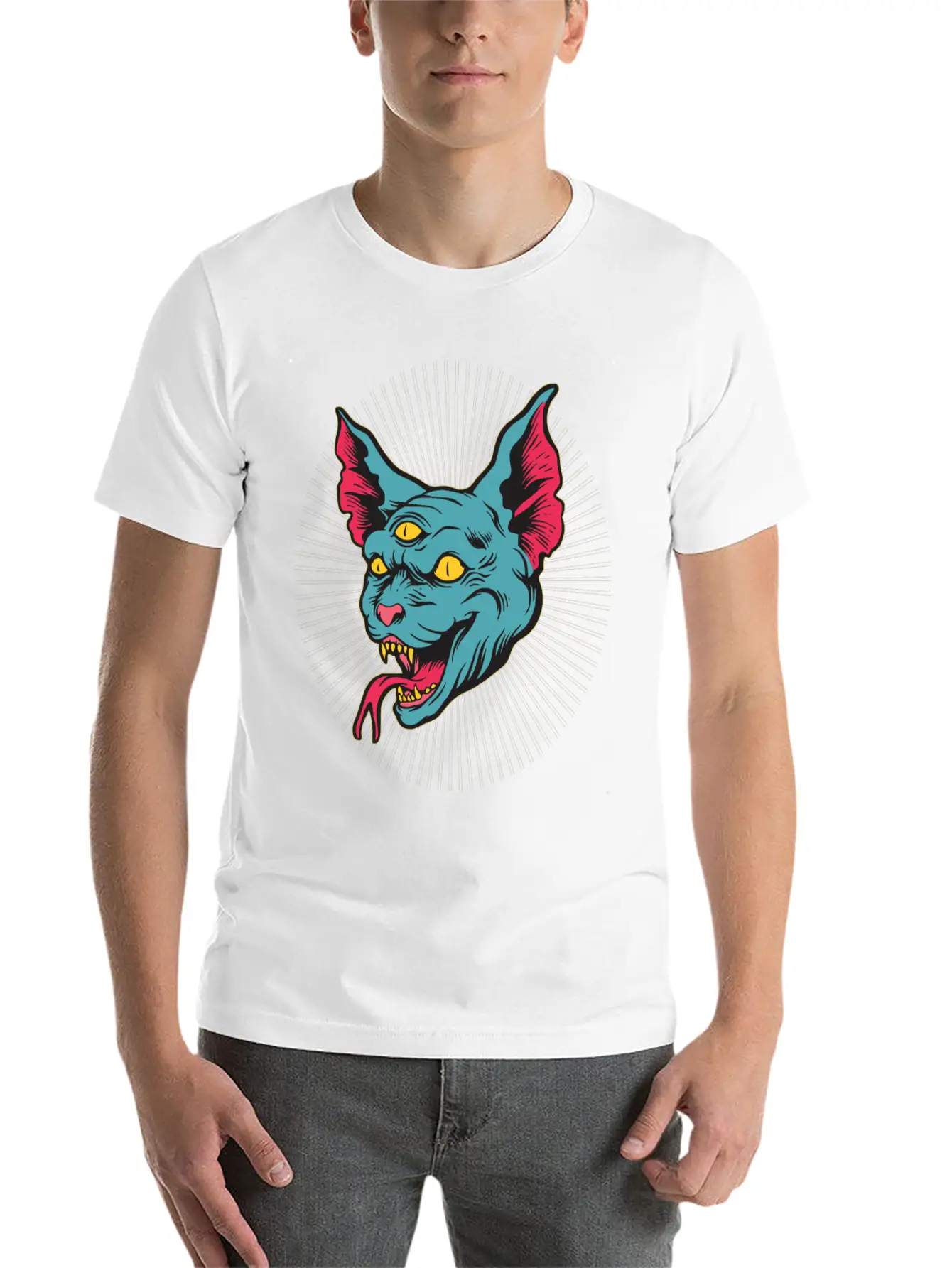 Feline Mutant Essential Cotton Tee For Daily Outfits ¨C Unisex Style