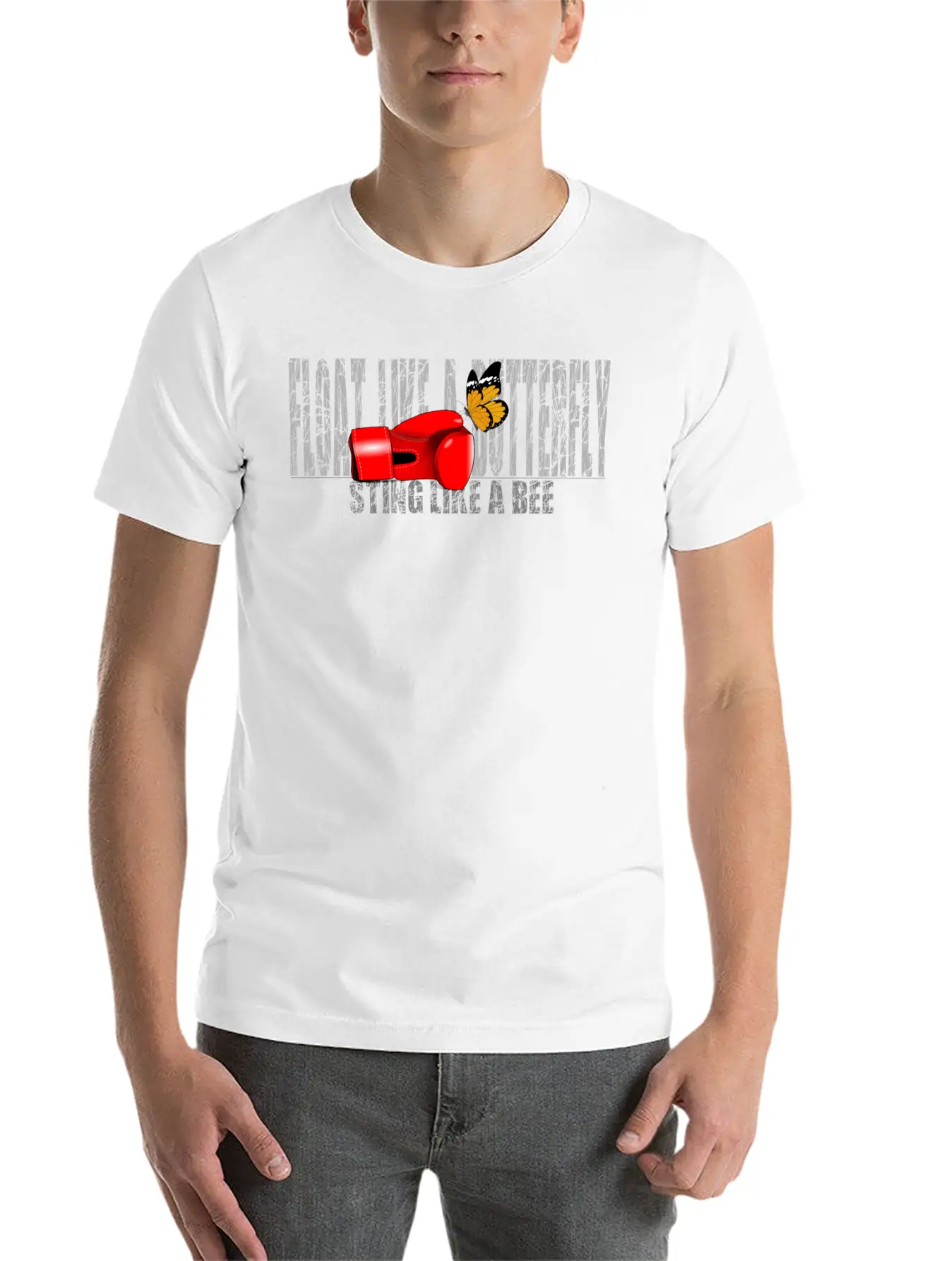 Float Like A Butterfly Basic Graphic T-Shirt ¨C Daily Comfort In Soft Cotton