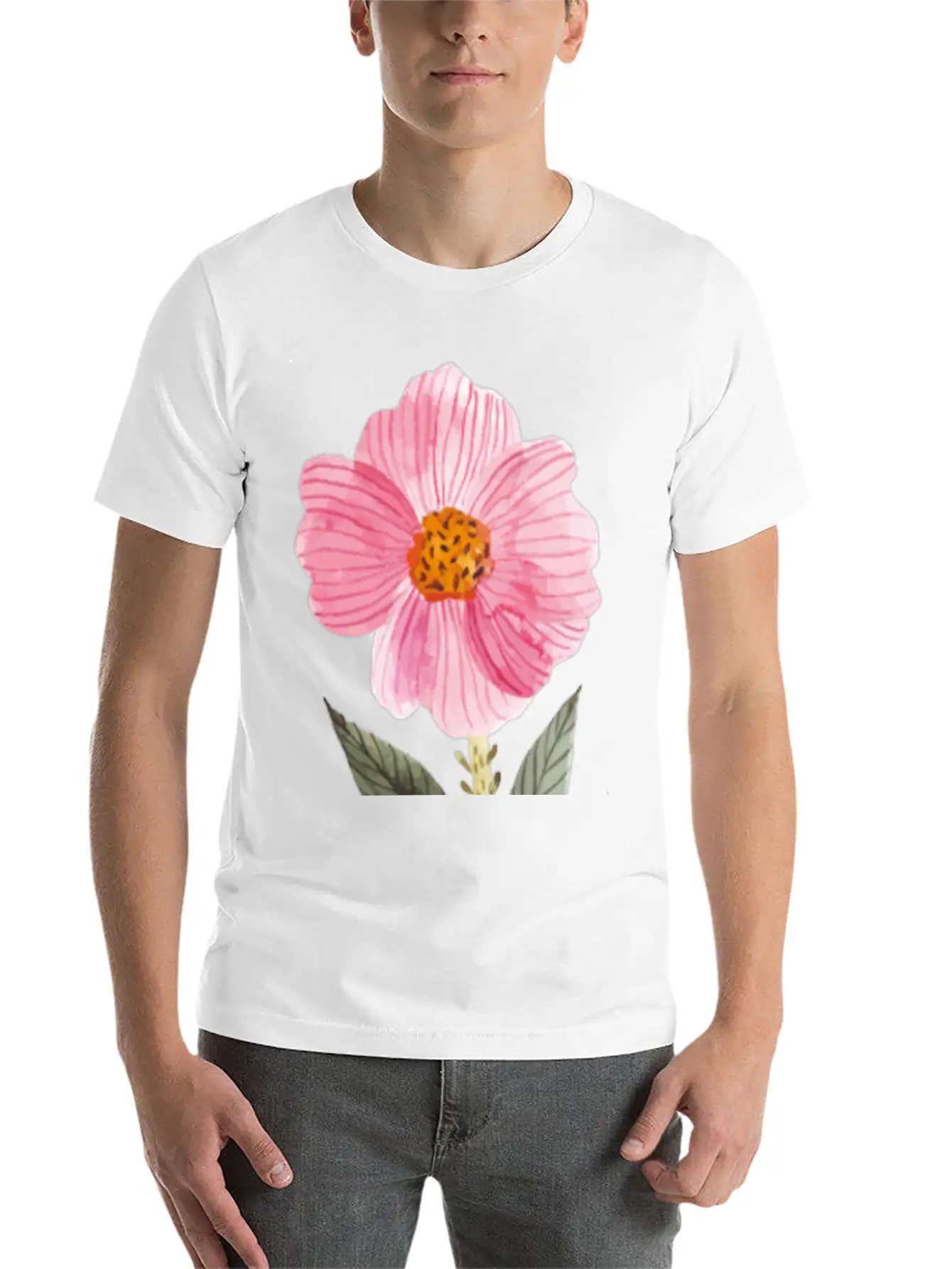 Flower Unisex Casual T-Shirt ¨C Clean Design For Daily Comfort
