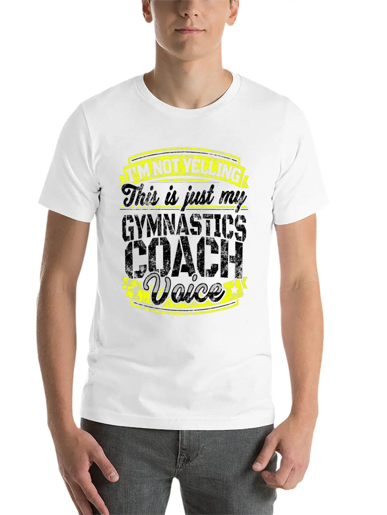 Funny Gymnastics Coach: My Gymnastics Coach Voice Soft Cotton Short Sleeve Tee ¨C Unisex Wardrobe Staple