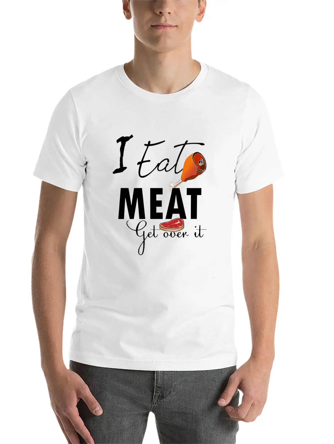 Funny Meat Eater Product Design Design Unisex Casual T-Shirt ¨C Clean Design For Daily Comfort