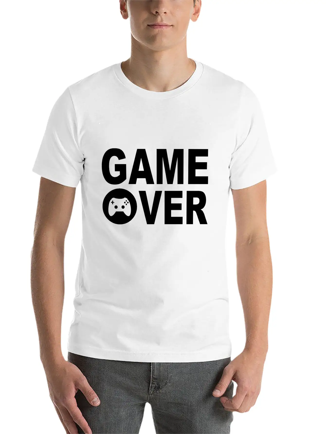 Game Over Unisex Casual T-Shirt ¨C Clean Design For Daily Comfort