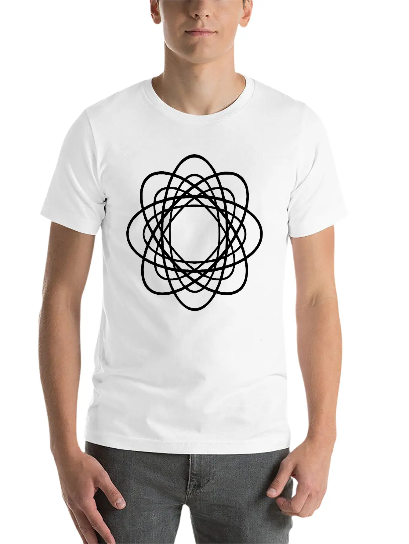 Geometric Design Unisex Casual T-Shirt ¨C Clean Design For Daily Comfort