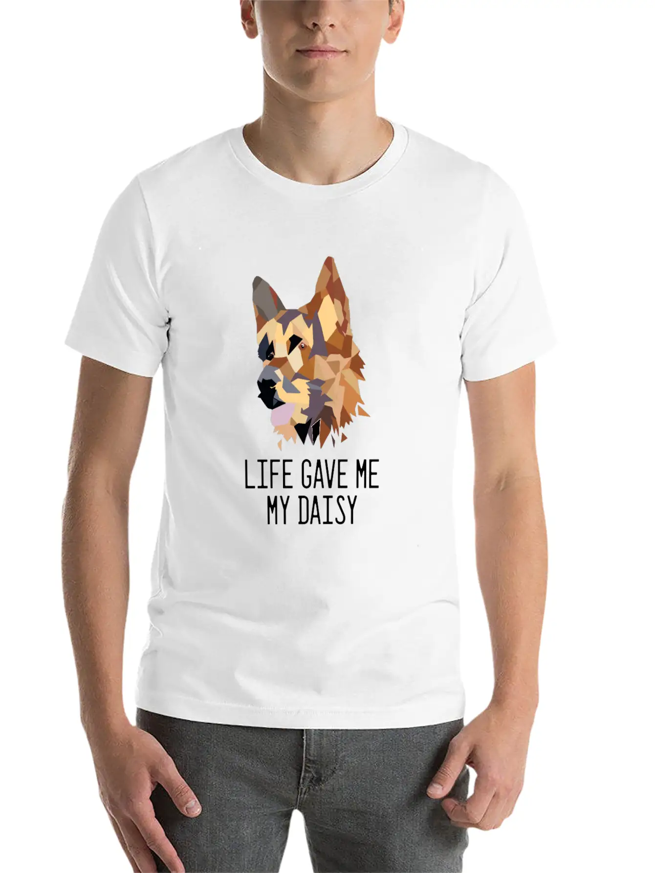 German Shepherd Daisy Dog Breeder And Owner Gift Unisex Casual T-Shirt ¨C Clean Design For Daily Comfort