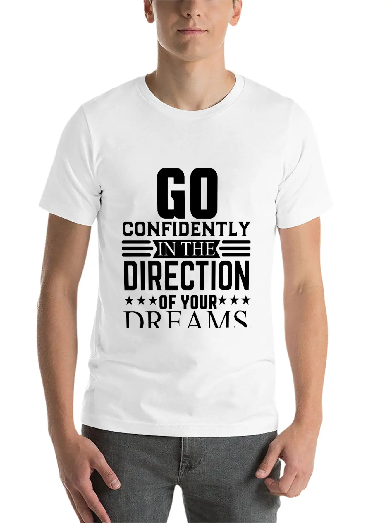 Go Dreams-design Motivation Essential Cotton Tee For Daily Outfits ¨C Unisex Style