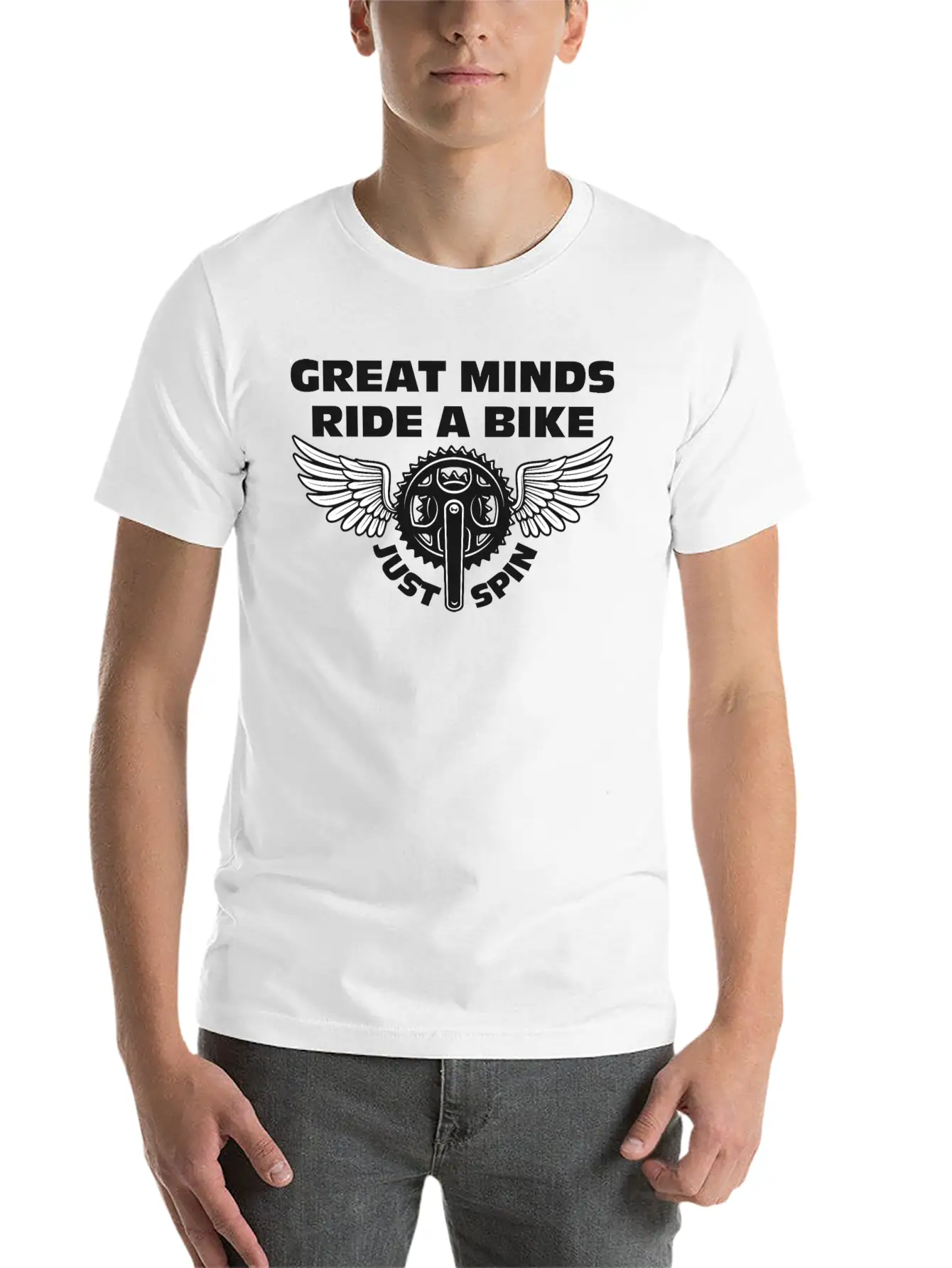 Great Minds Ride A Bike Unisex Casual T-Shirt ¨C Clean Design For Daily Comfort