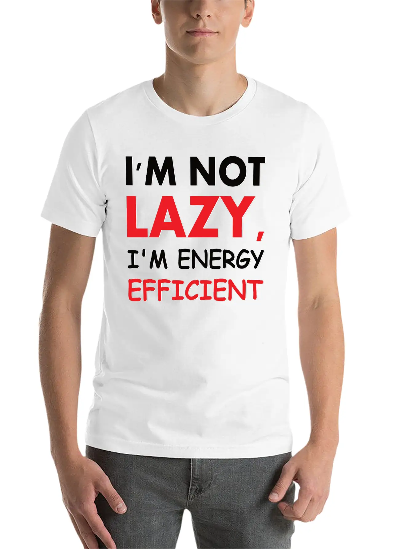 I'm Not Lazy Essential Cotton Tee For Daily Outfits ¨C Unisex Style