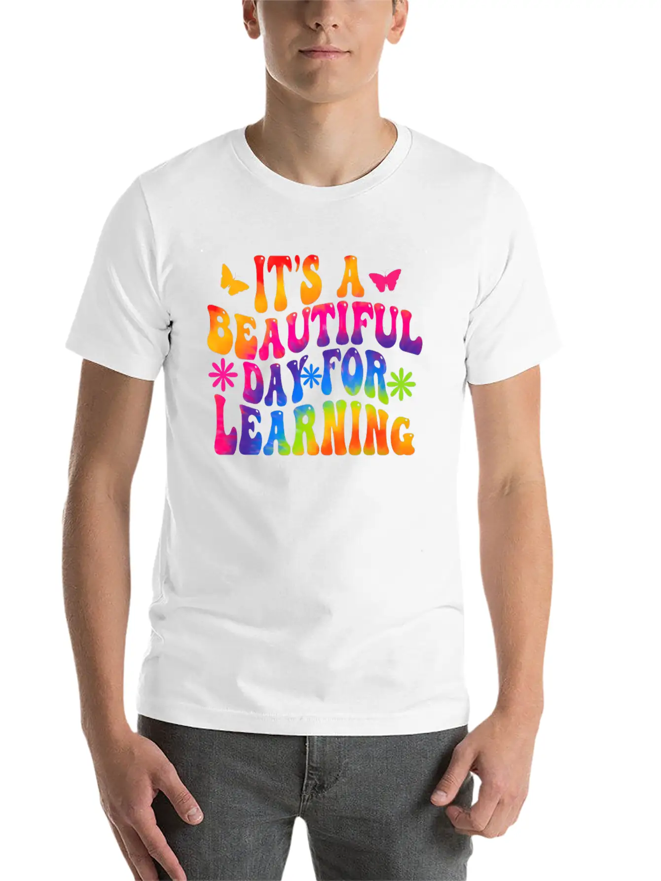 It's A Beautiful Day For Learning Basic Graphic T-Shirt ¨C Daily Comfort In Soft Cotton