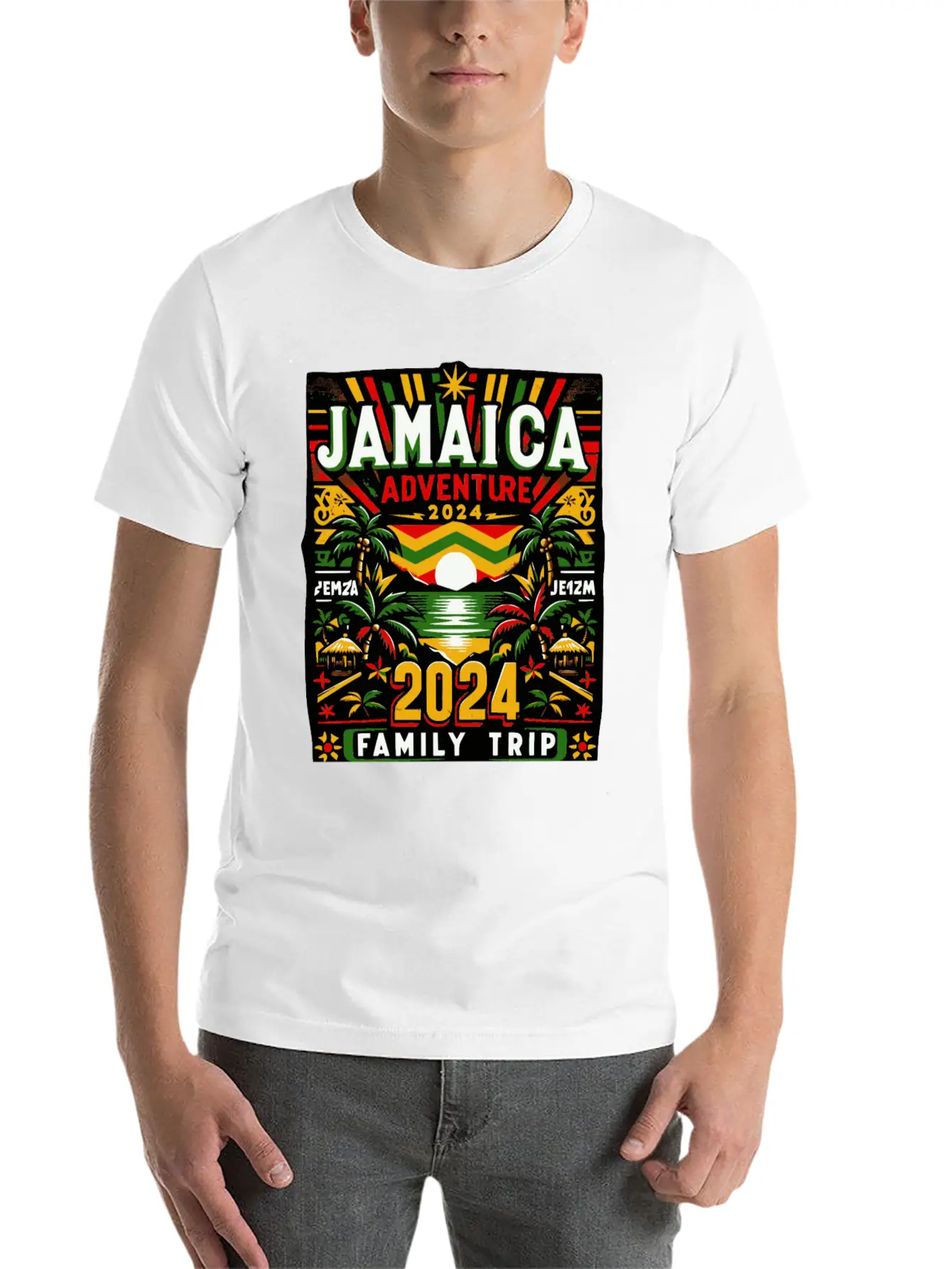 Jamaica 2024 Adventure - Family Trip Tropical Tee Basic Graphic T-Shirt ¨C Daily Comfort In Soft Cotton