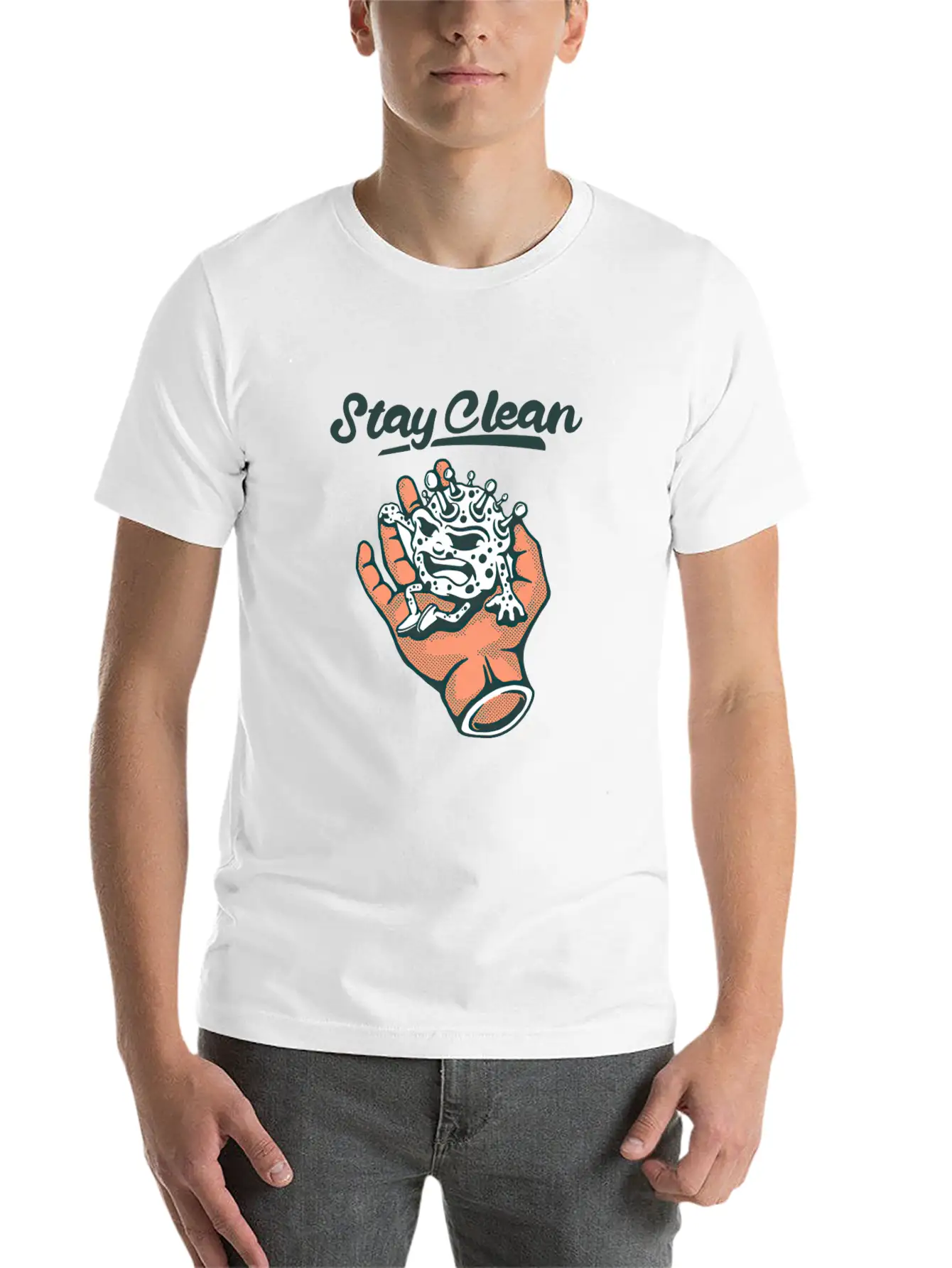 Keep Calm And Stay Clean Soft Cotton Short Sleeve Tee ¨C Unisex Wardrobe Staple