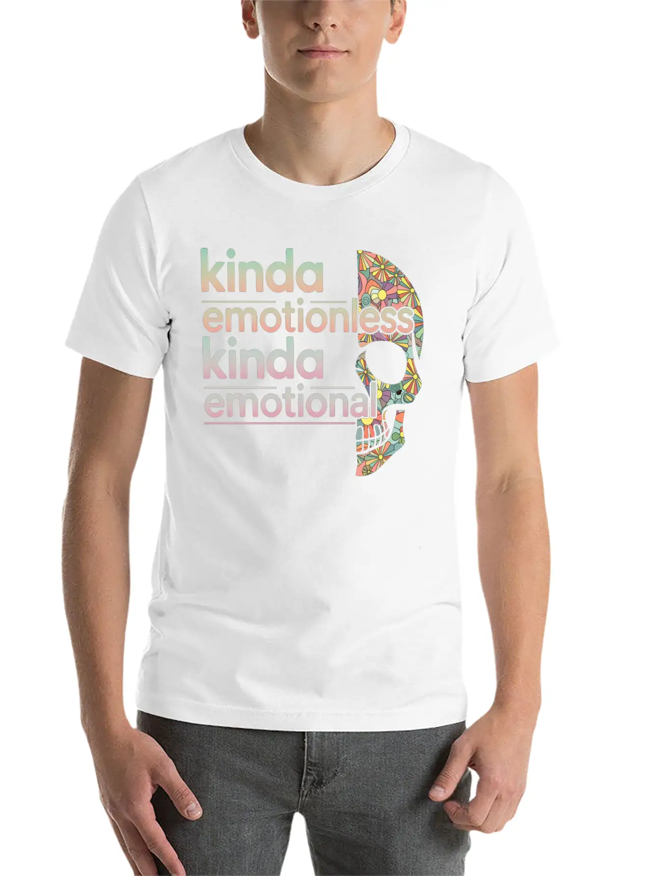 Kinda Emotionless Kinda Emotional 6 Soft Cotton Short Sleeve Tee ¨C Unisex Wardrobe Staple