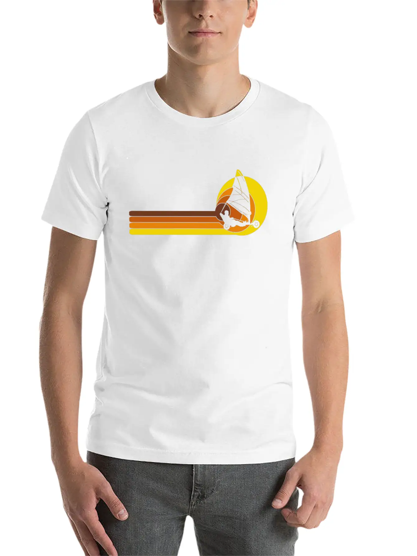 Landsailer Landsailing Windracer 70s Years Essential Cotton Tee For Daily Outfits ¨C Unisex Style
